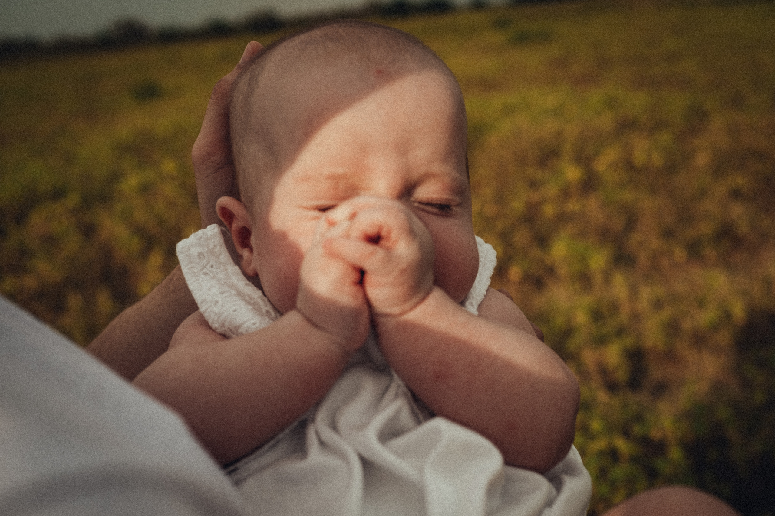 Семейная фотосессия с младенцем на природе летом. Фотограф в городе Астрахань Ольга Лазиева