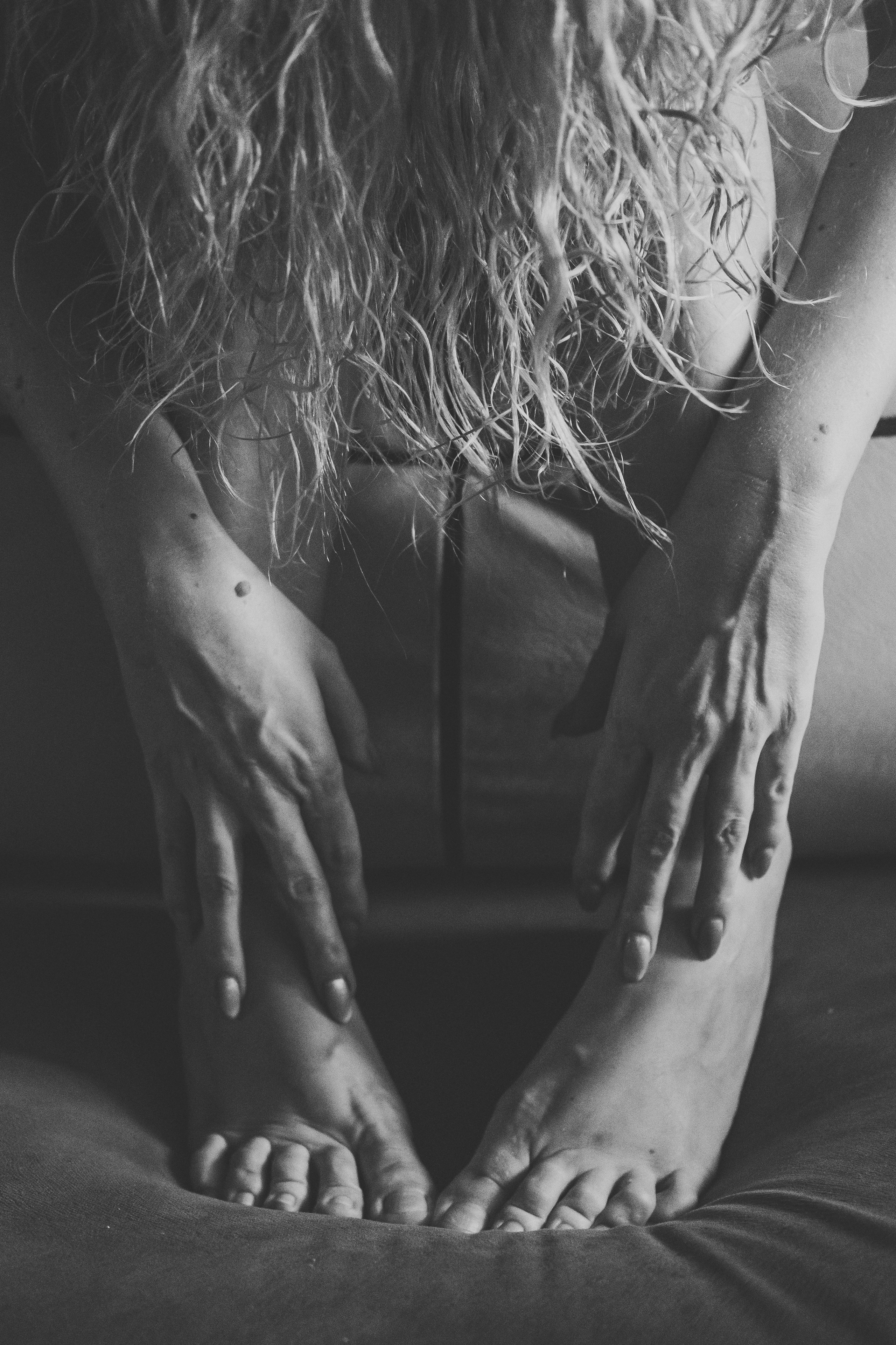 женский портрет чб