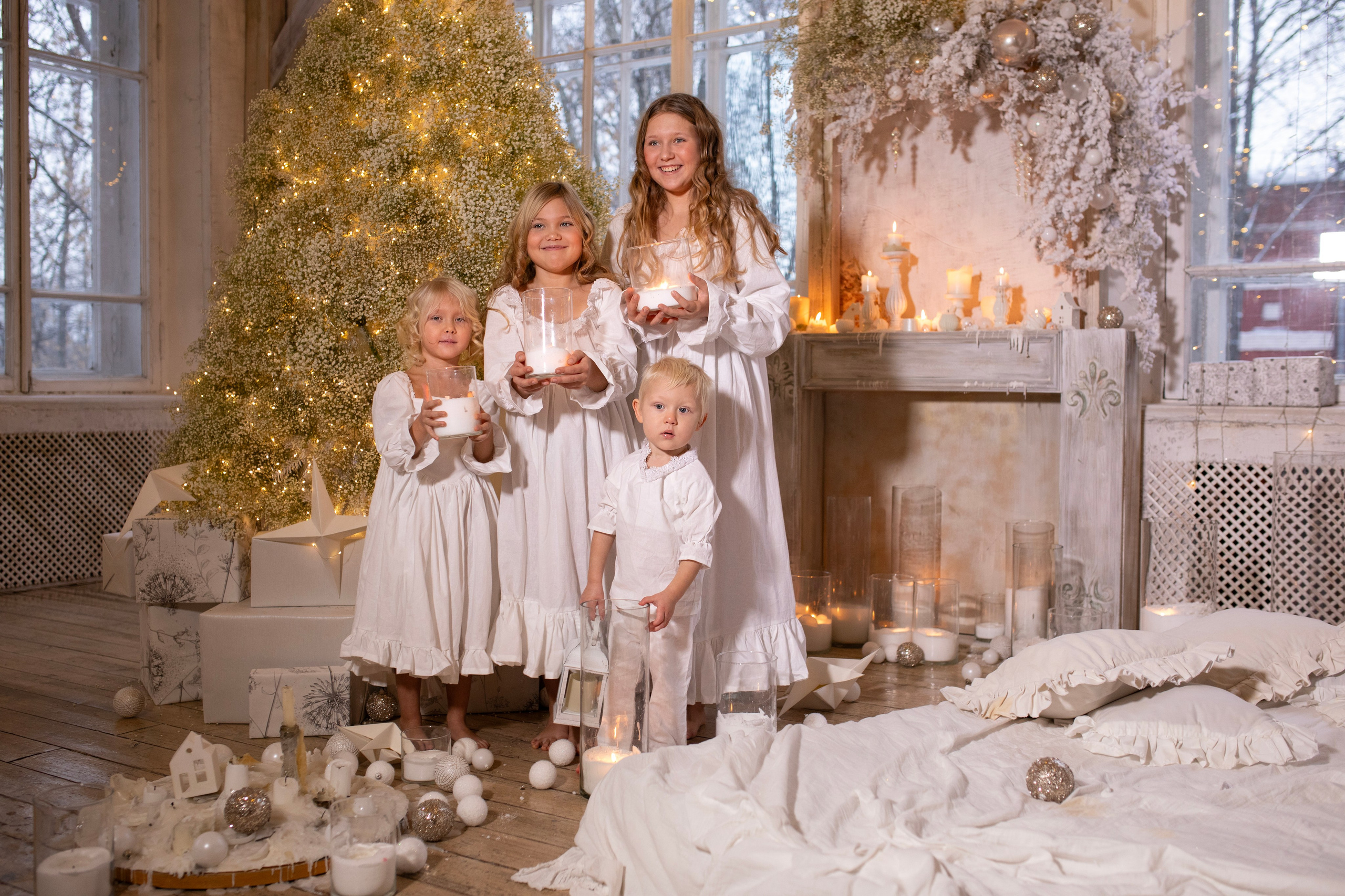 Новогодняя фотосессия Анны с детьми. Арт- фотограф Москва