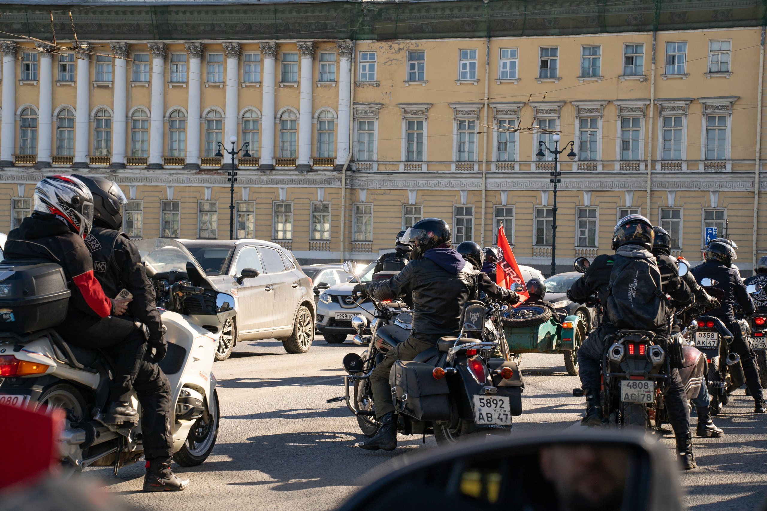 Весенний прохват мотоклуба Normans Riders MC. Концертный и репортажный фотограф в Санкт-Петербурге Слава Пахомов