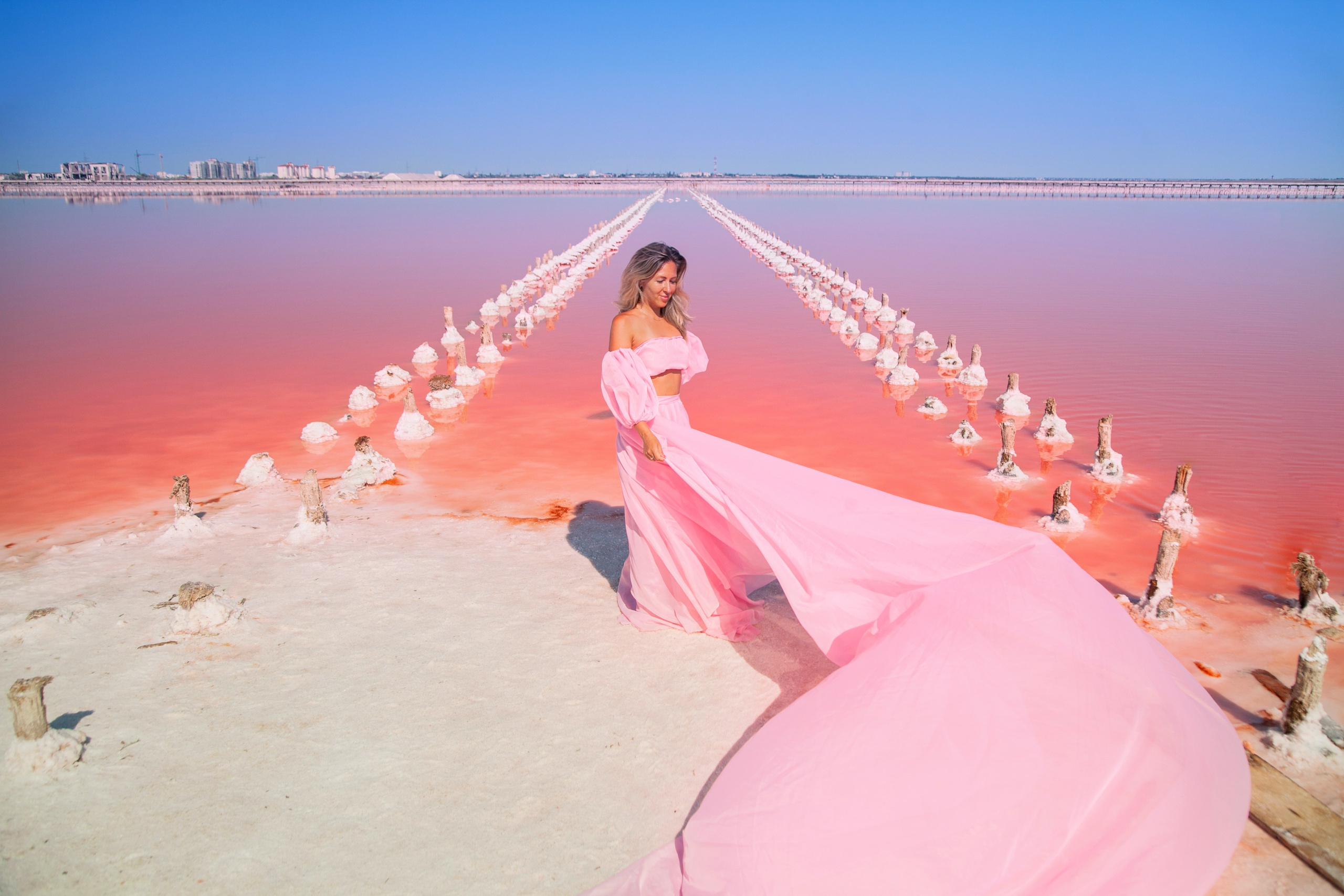 РОЗОВОЕ ОЗЕРО САСЫК СИВАШ. Фотограф в Крыму