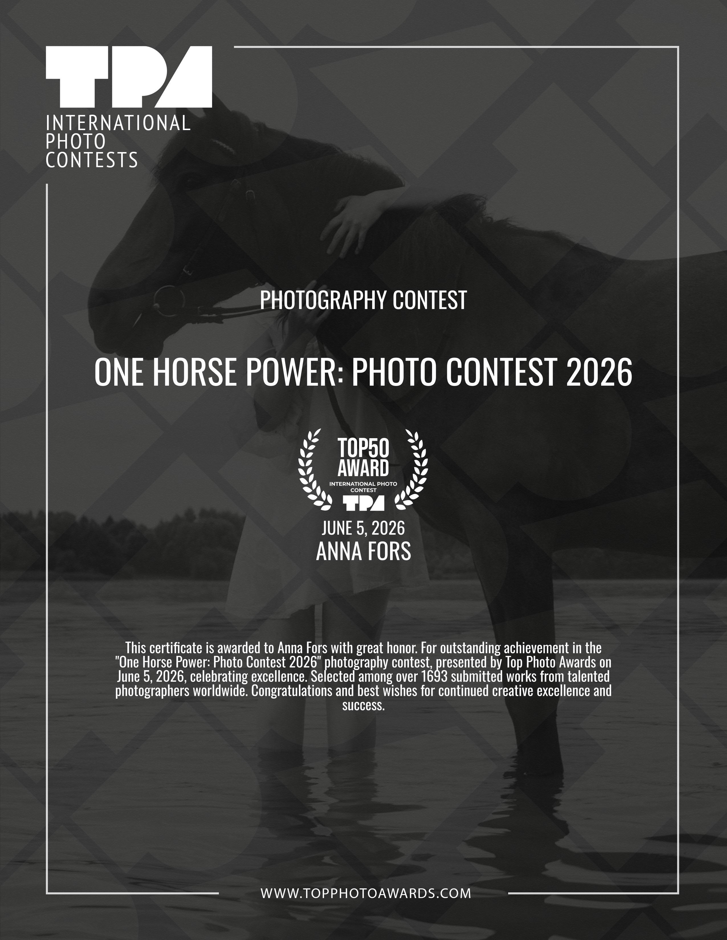 Photography Awards — Anna Fors | Winner of BICFP, TopPhotoAwards & Liquida Grant Finalist