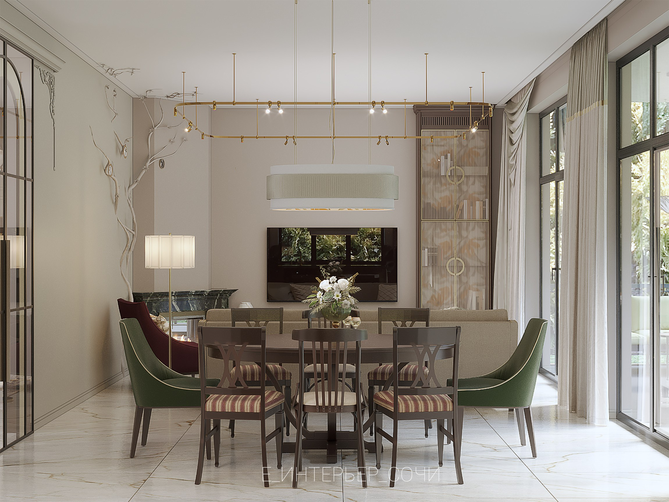 ТХАГАПШ СЕМЕЙНОЕ ПОМЕСТЬЕ. Дизайн интерьера Евгения Тисленко