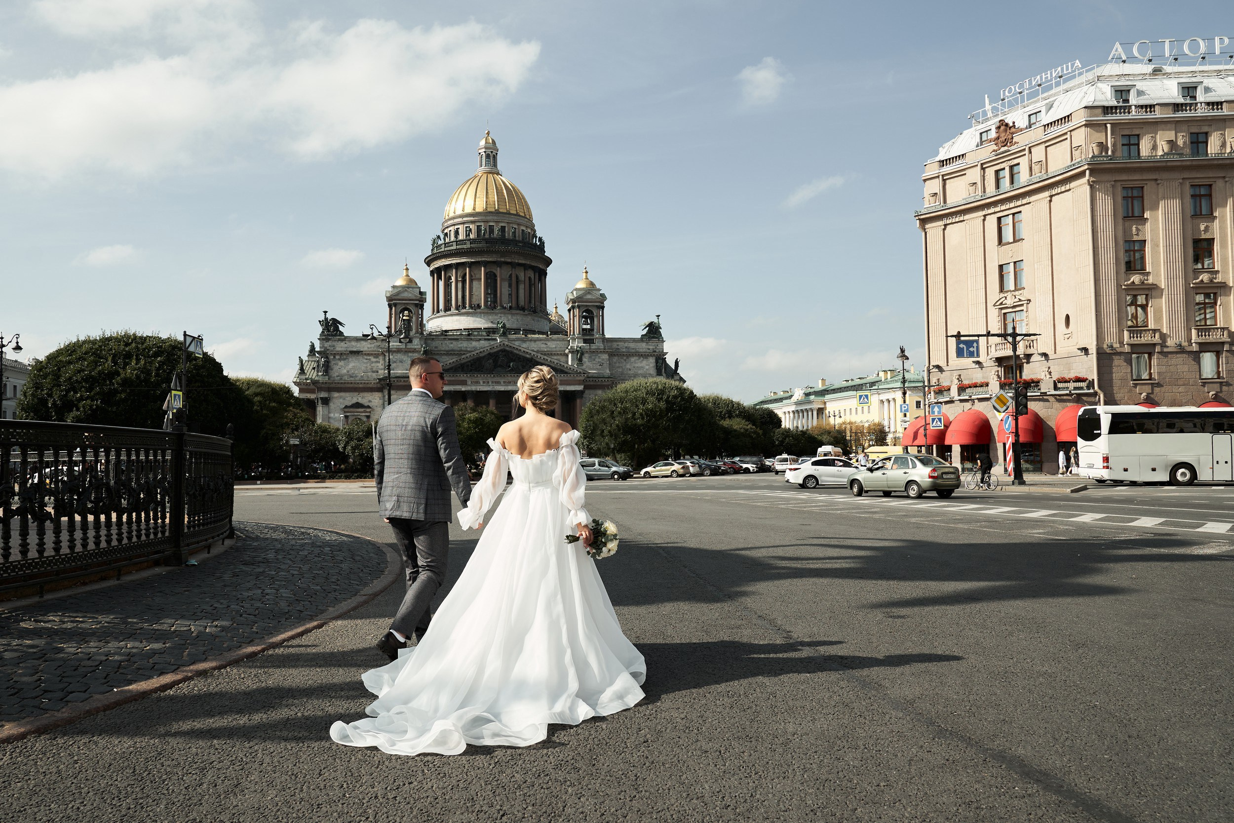 Свадебная фотосессия Арины и Артура в Санкт-Петербурге. Свадебный фотограф Евгений Олейников в Воронеже