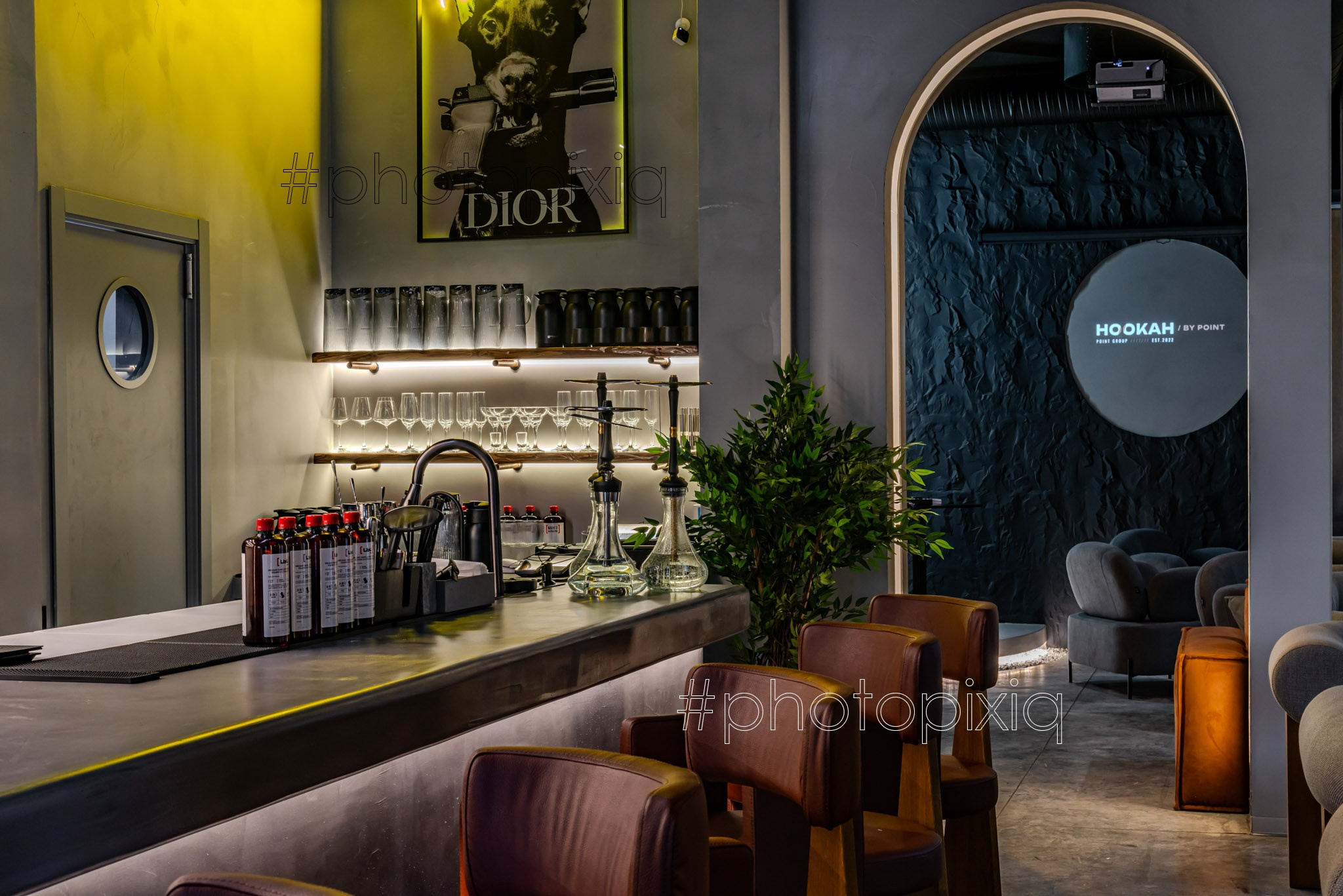 Интерьерная фотосъёмка кальянной POINT HOOKAH. Интерьерная съёмка и виртуальные туры — Интерьерный фотограф Кузнецов Сергей (photopixiq)