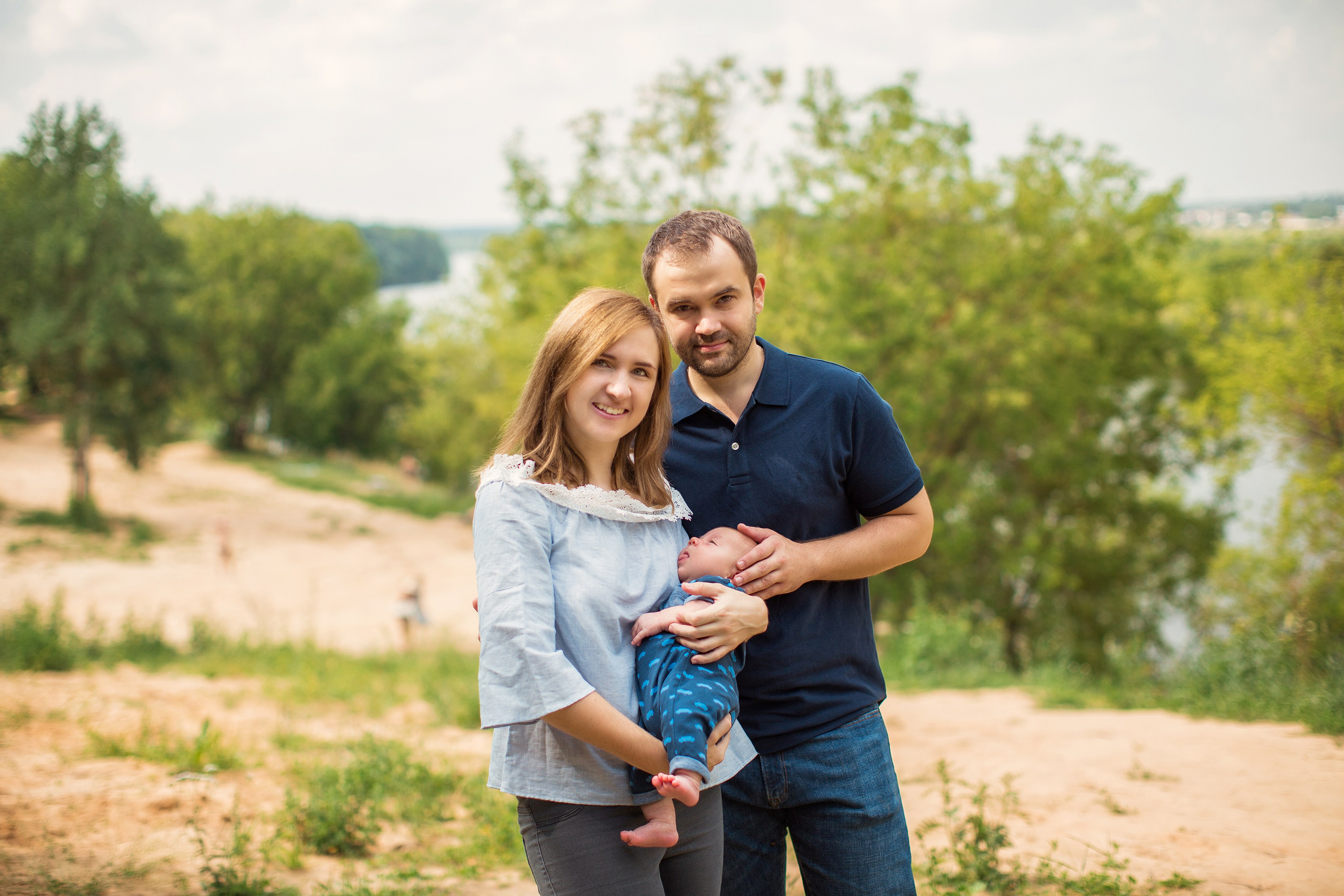 Евгения и семья. Фотограф на Крещение, семейный фотограф в Москве