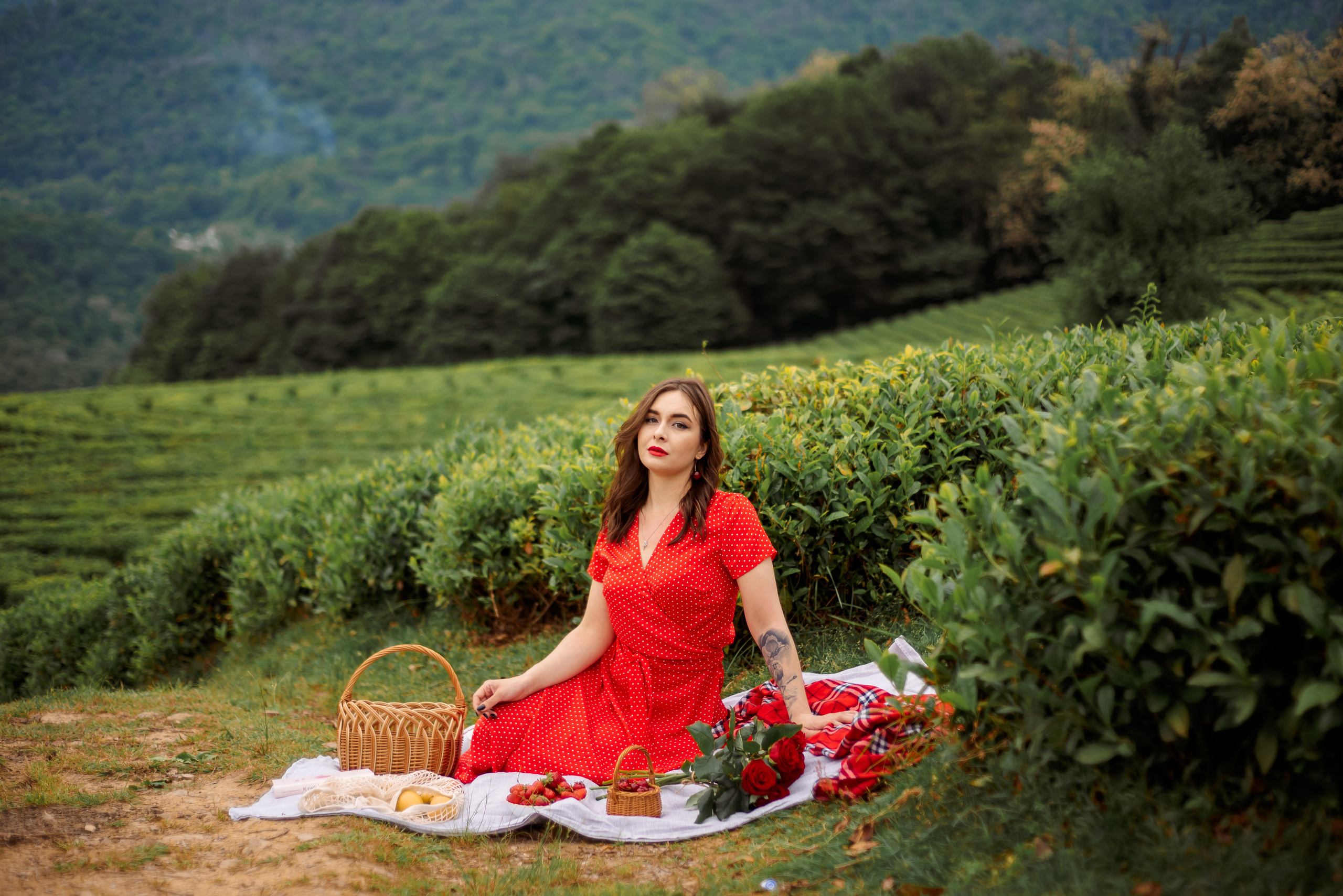 На чайных плантациях. Семейный и женский фотограф Лоо Краснодар Сочи Энем Татьяна Трибурт
