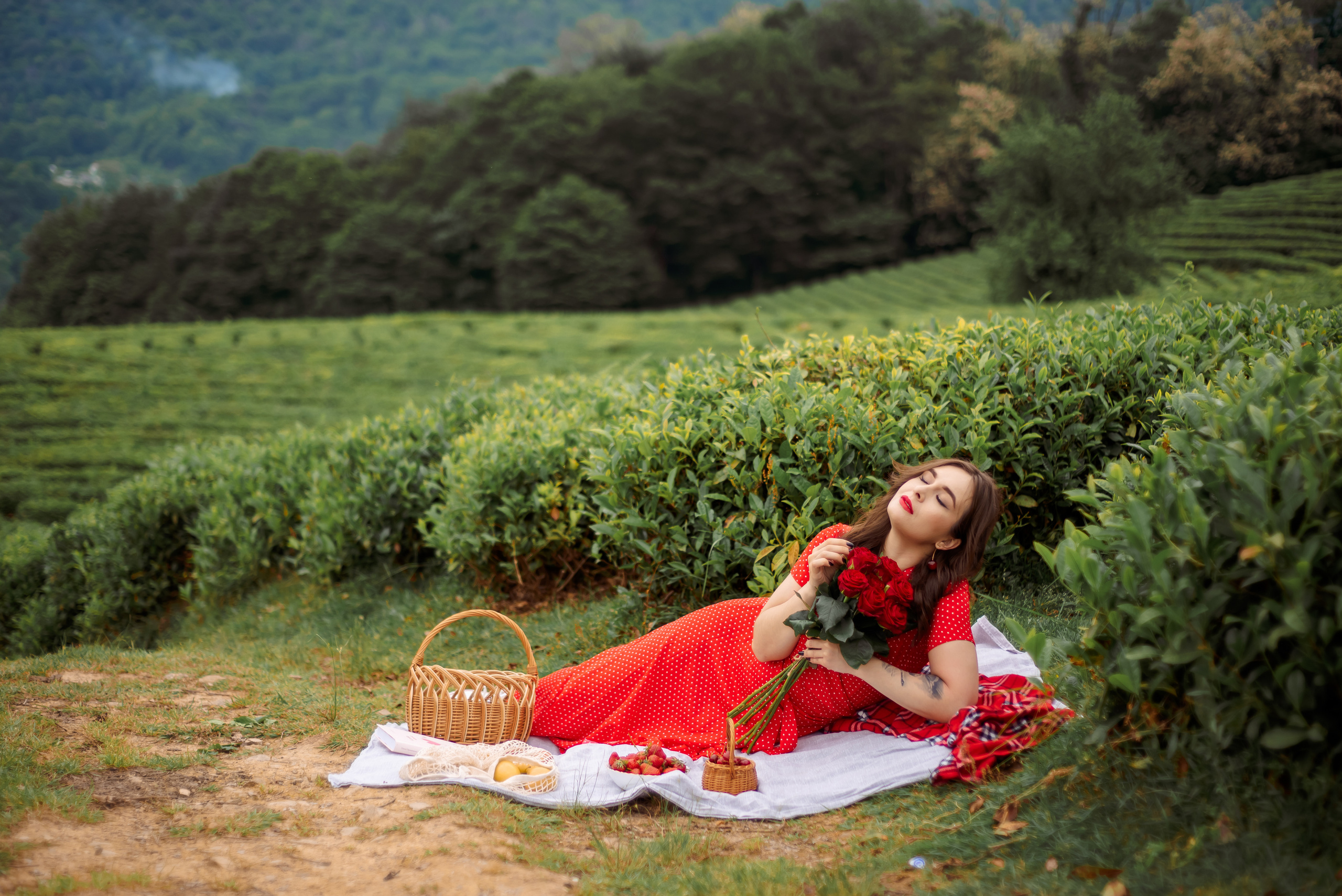 На чайных плантациях. Семейный и женский фотограф Лоо Краснодар Сочи Энем Татьяна Трибурт