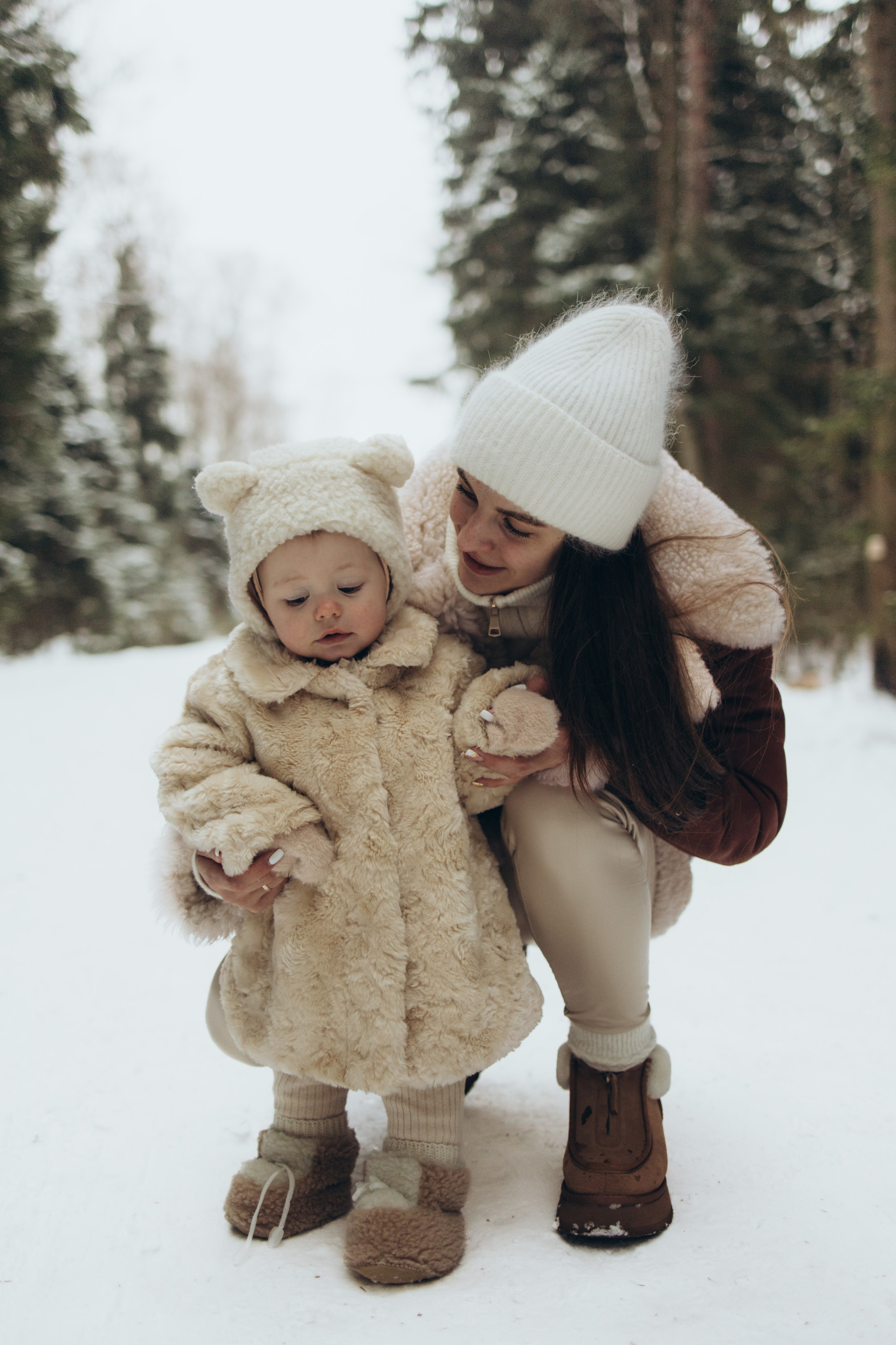 Снежный лес. Семейный фотограф в Москве Виктория Ястребинская