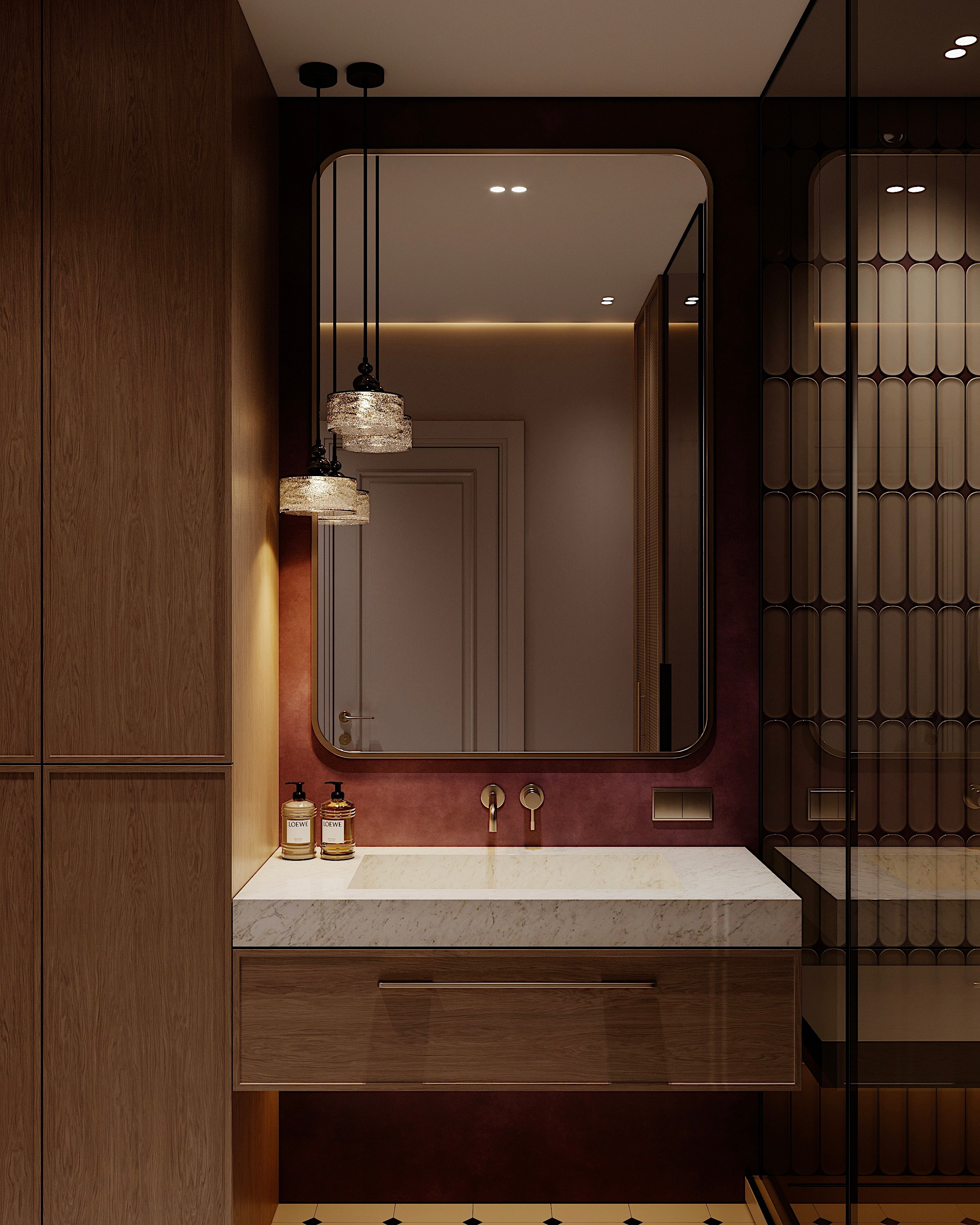 ЖК Новгородская 1А | Ванная комната. 3D визуализатор