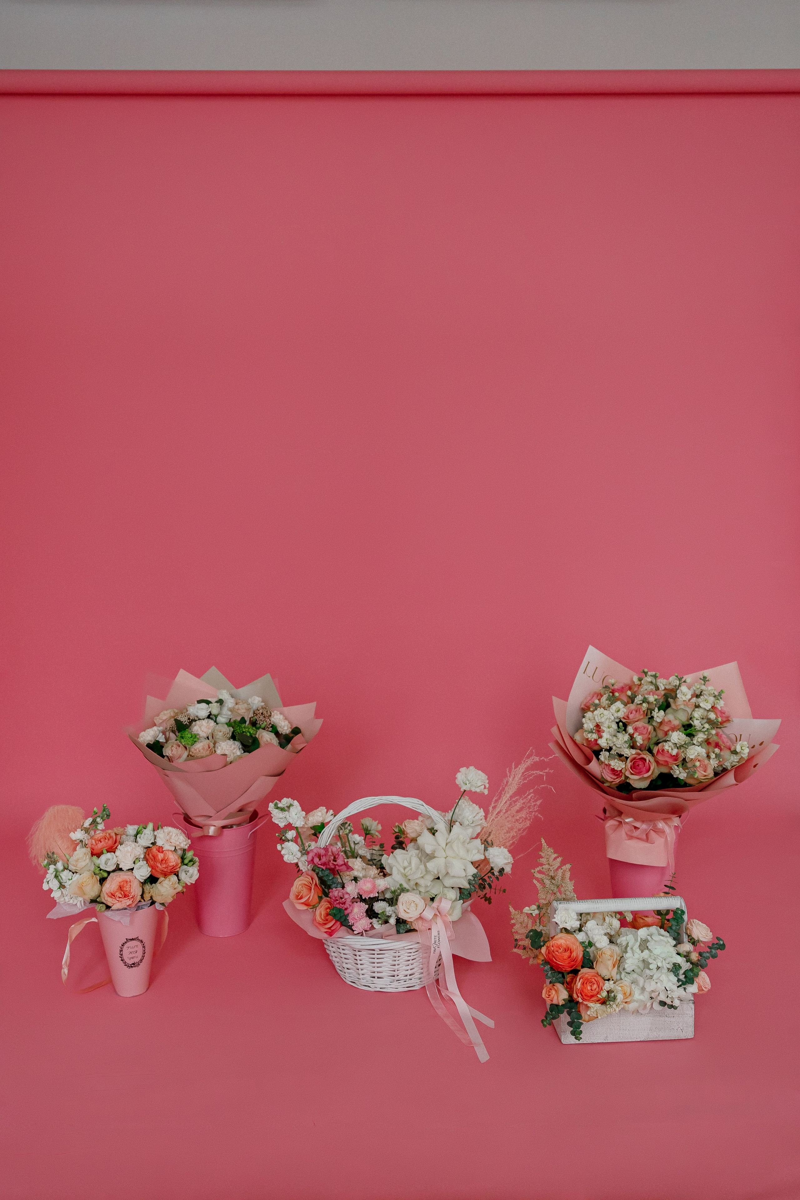 Контент-съёмка для салона цветов. Розовый зал. Фотограф Марина Юдина. Подольск, Москва