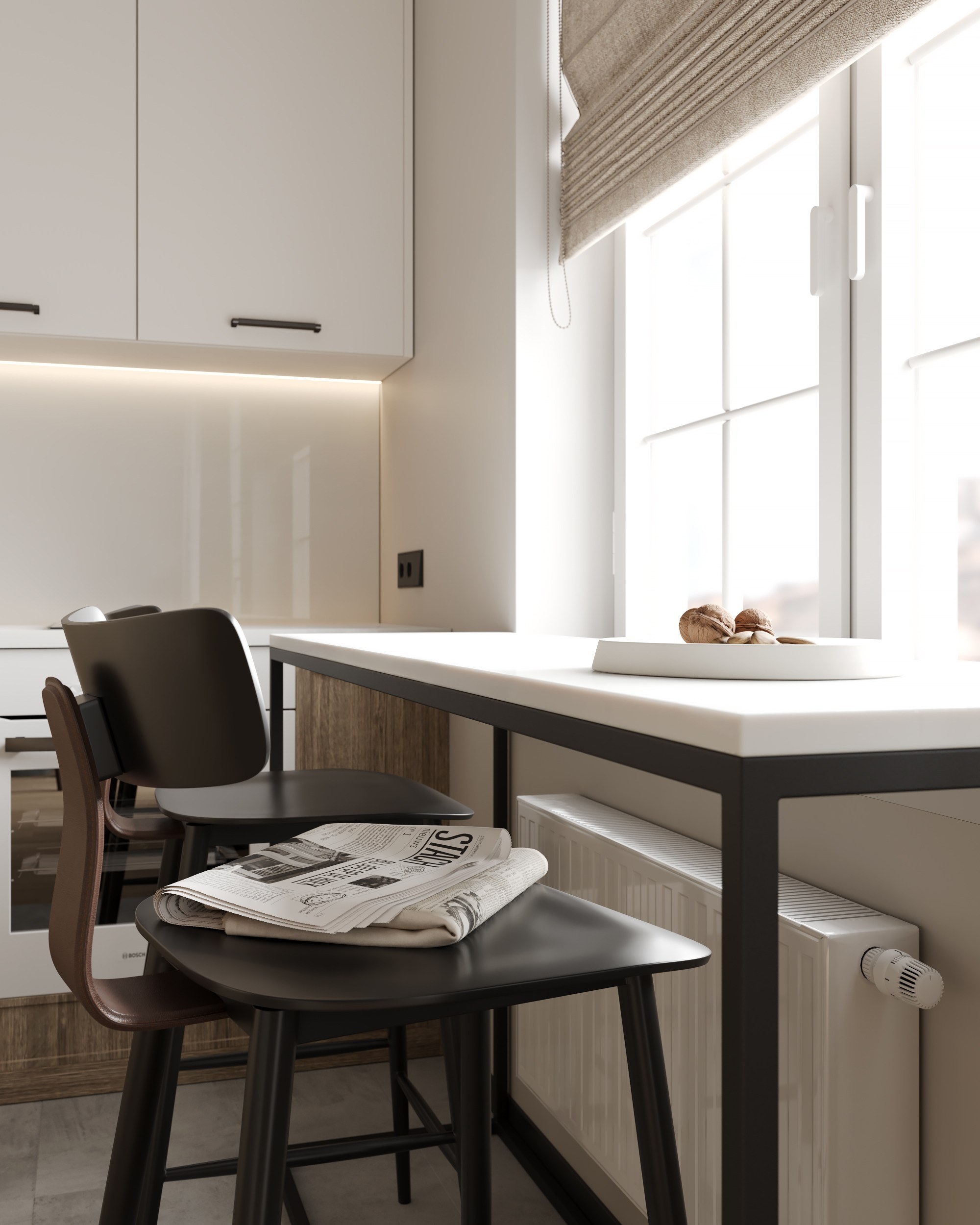 Modern beige. Дизайн интерьера | 3D визуализация | Миланская Марина