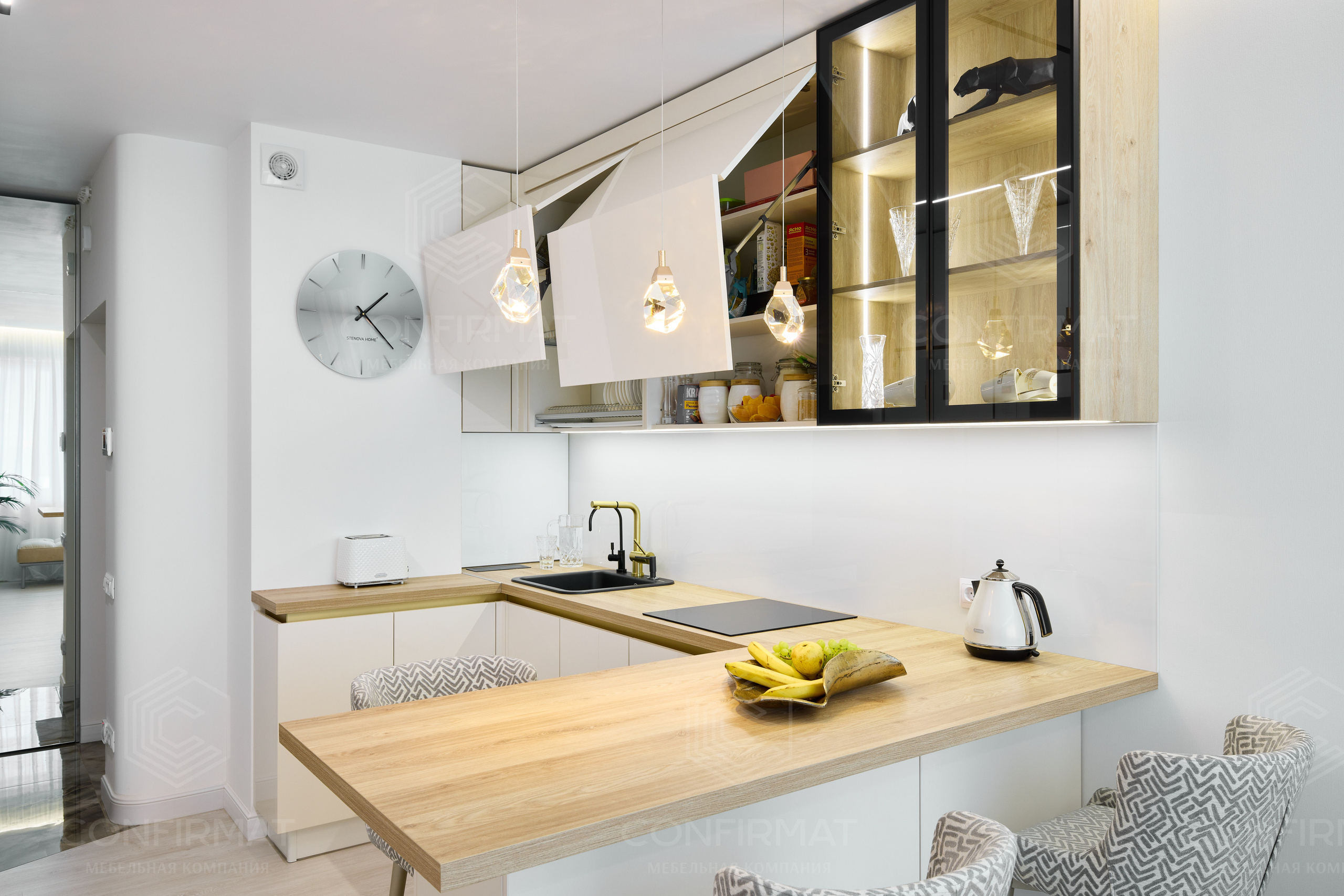 подъемный механизм складной BLUM HF, витрина кухни,как спроектировать кухню, дизайн кухни, дизайнер кухни, мебель на заказ, полная мебелировка, кухня с островом, кухня гостиная, кухни конфирмат, confirmat