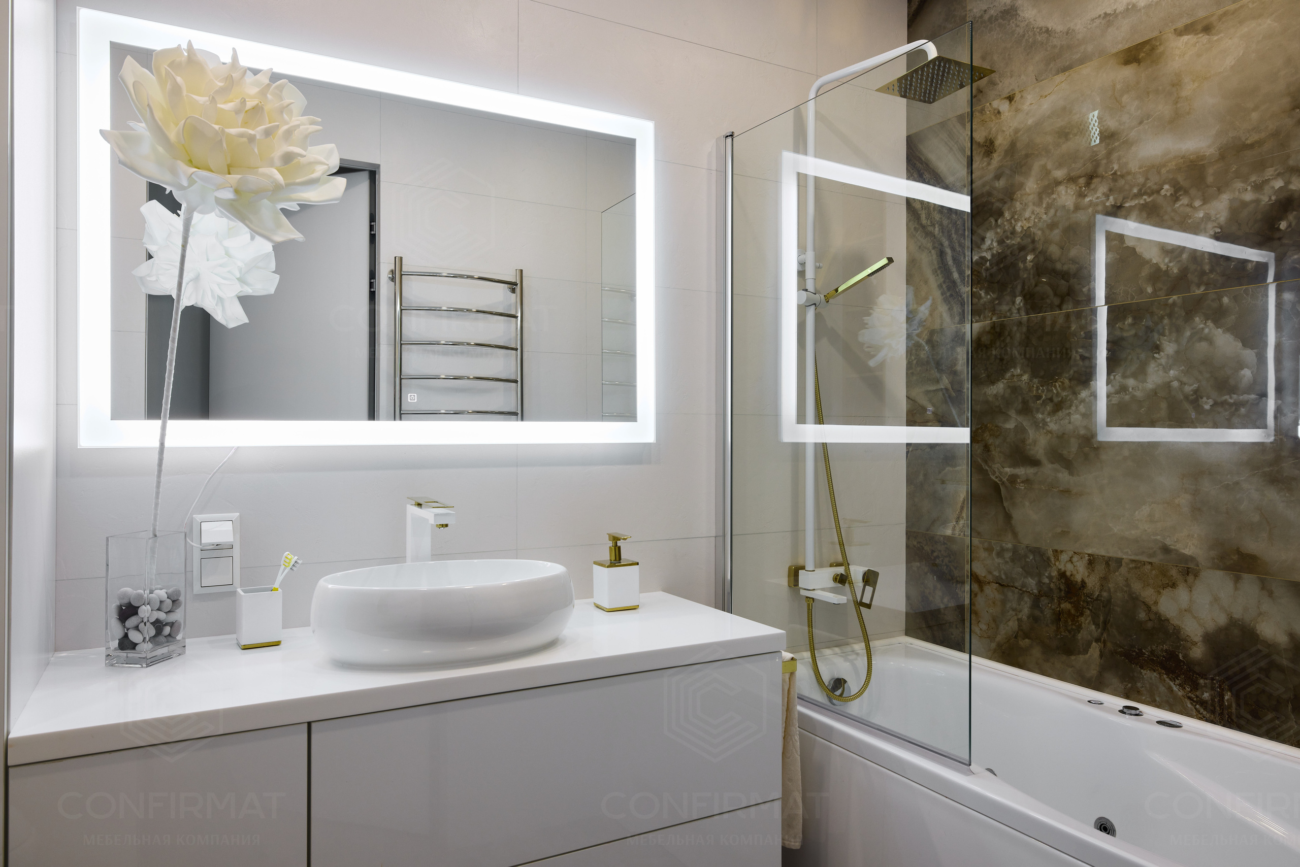 Мебель в ванную комнату под ключ. Мебель на заказ