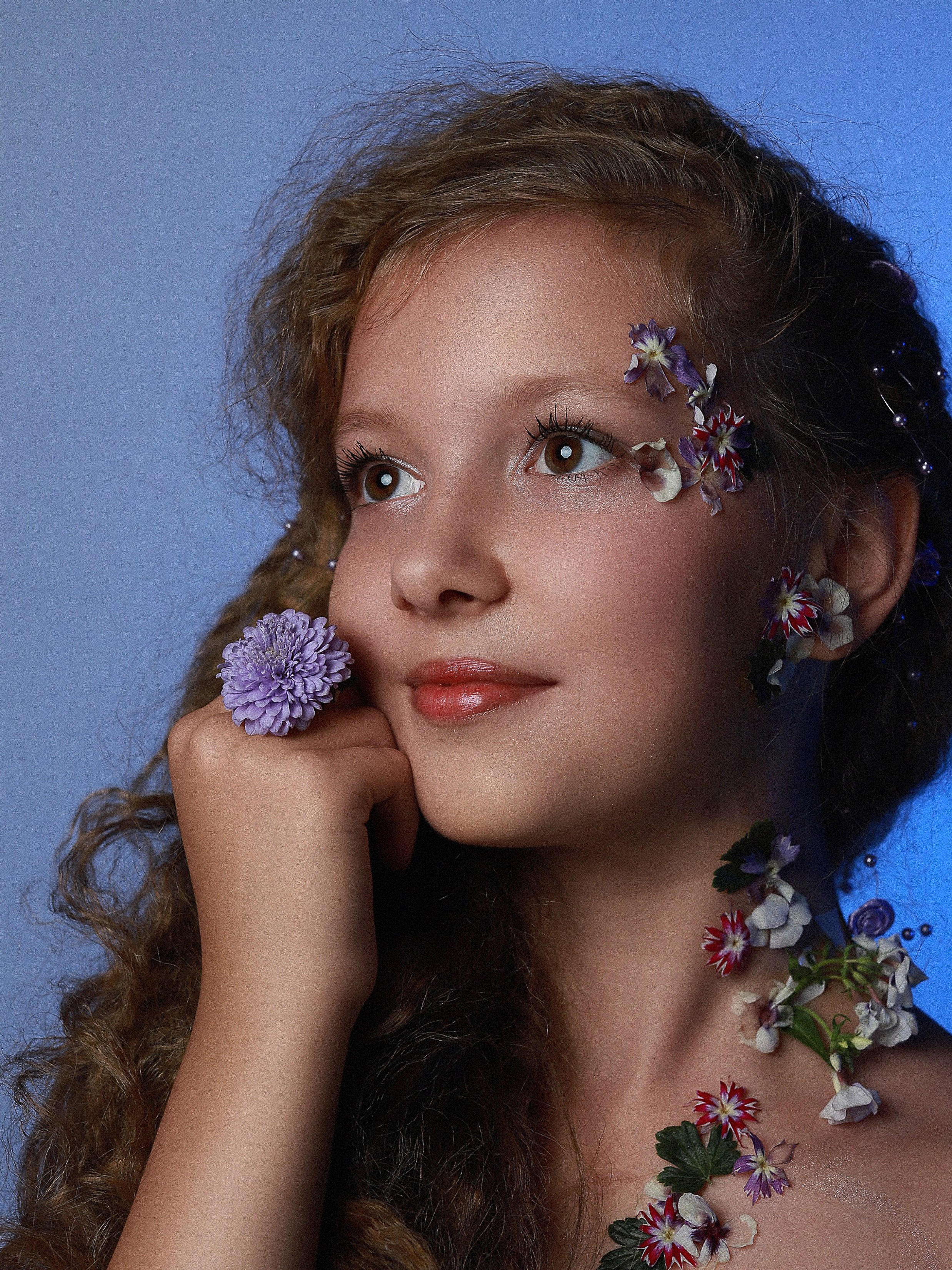 Портреты с цветами. Фотограф Юлия Мальцева