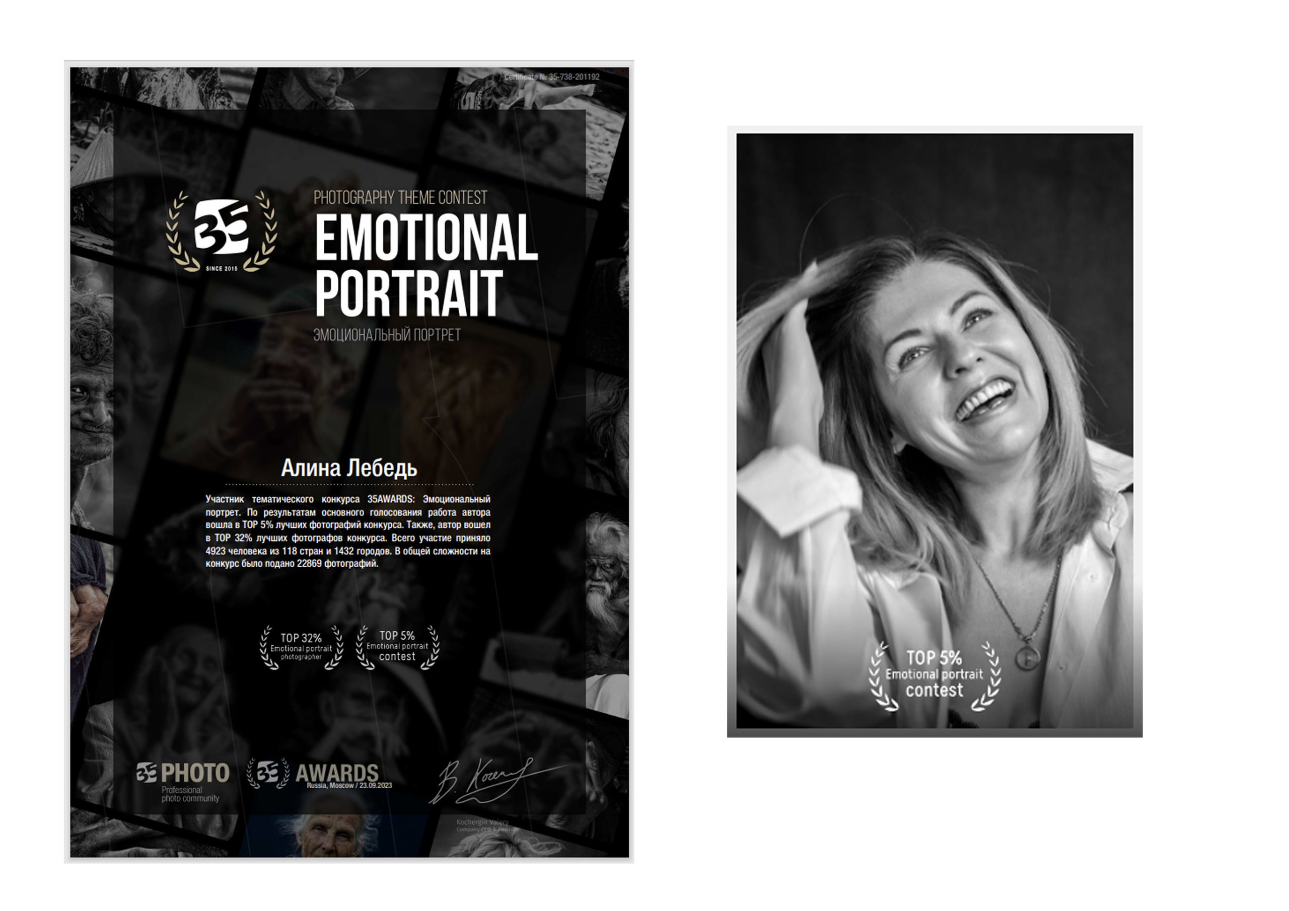 Международная премия фотографии 35awards. Фотограф Алина Лебедь