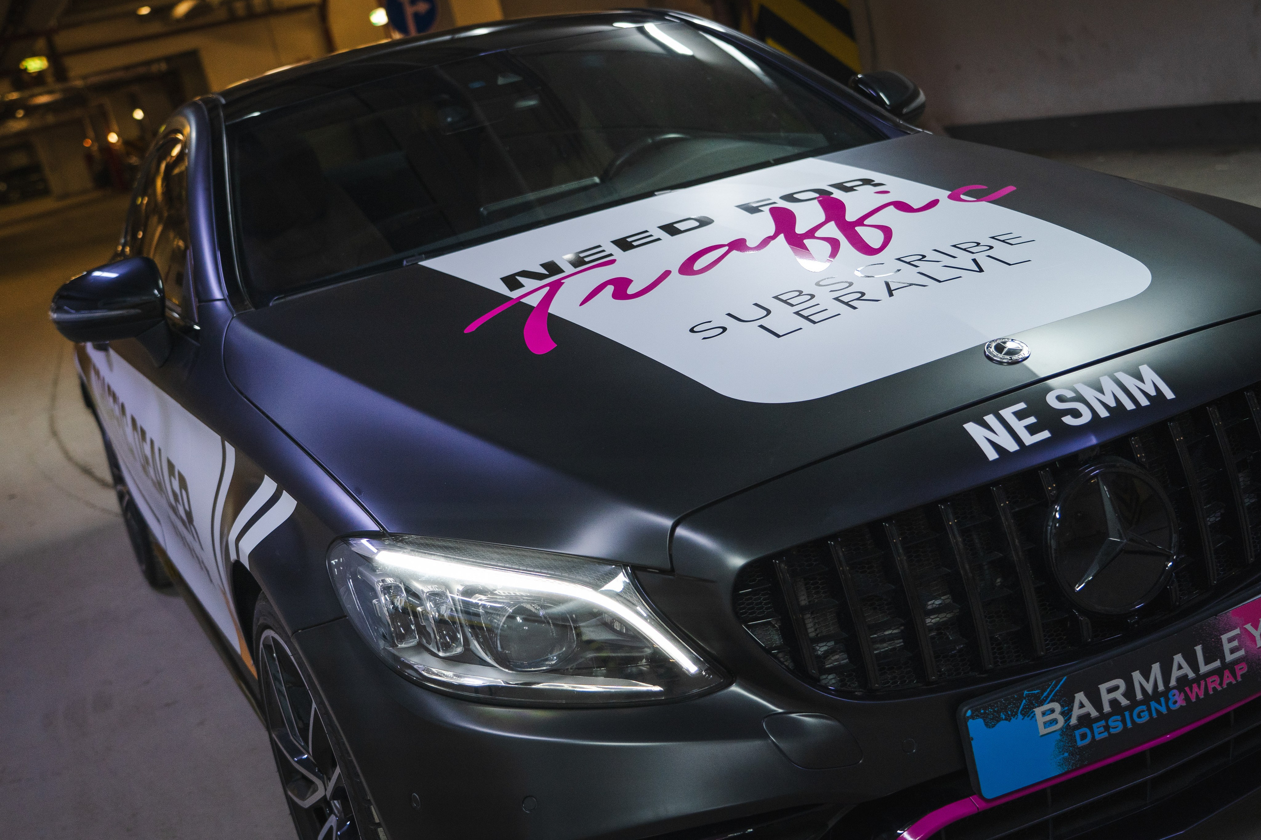 Винилография на Mercedes Benz C43 AMG. Студия дизайна и оклейки авто Barmaley Design