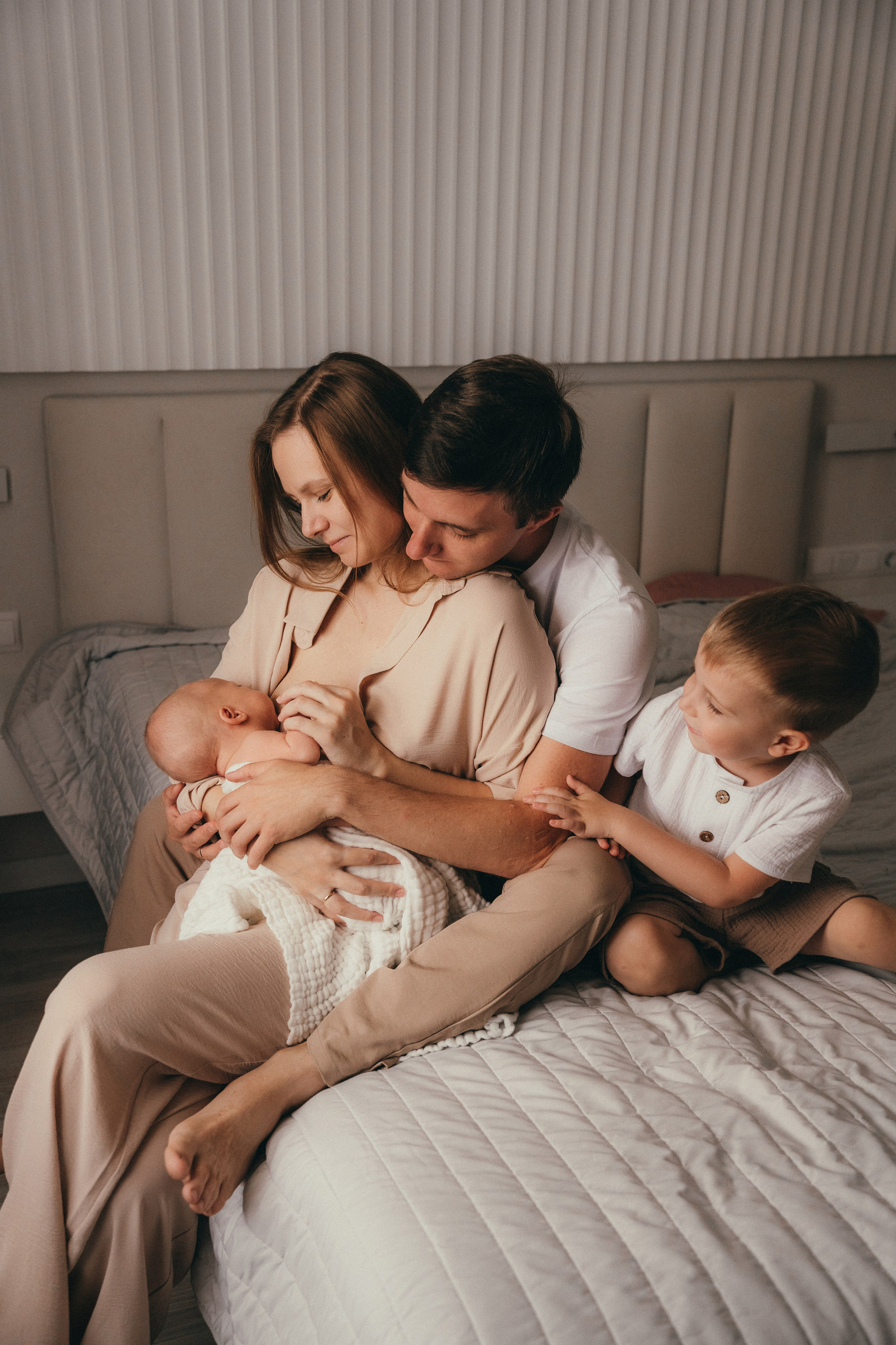 Сережа, Маша, Лева и Аня. Семейный фотограф • Домашние съемки в Нижнем Новгороде