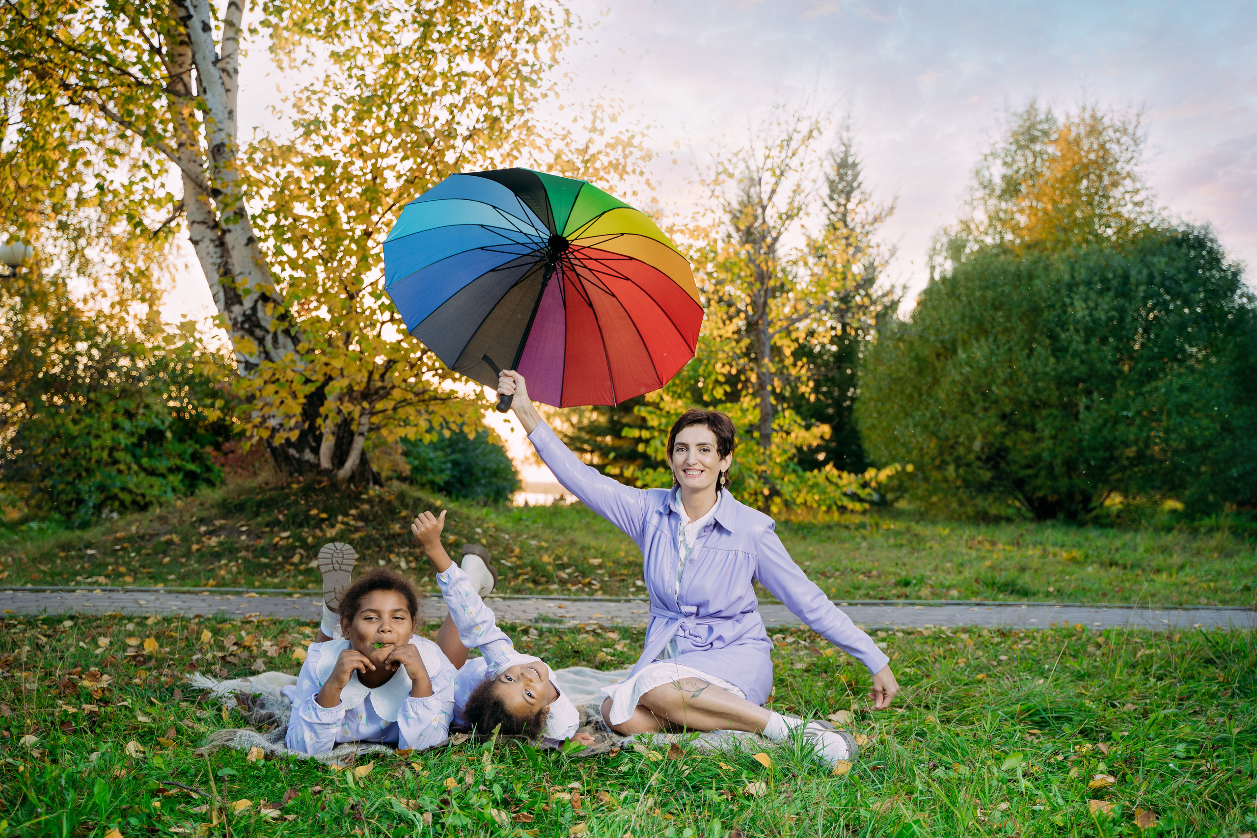 Осенняя фотосессия Оксаны и её дочерей. Семейный и детский фотограф в Нефтеюганске Виктория Кудрявцева