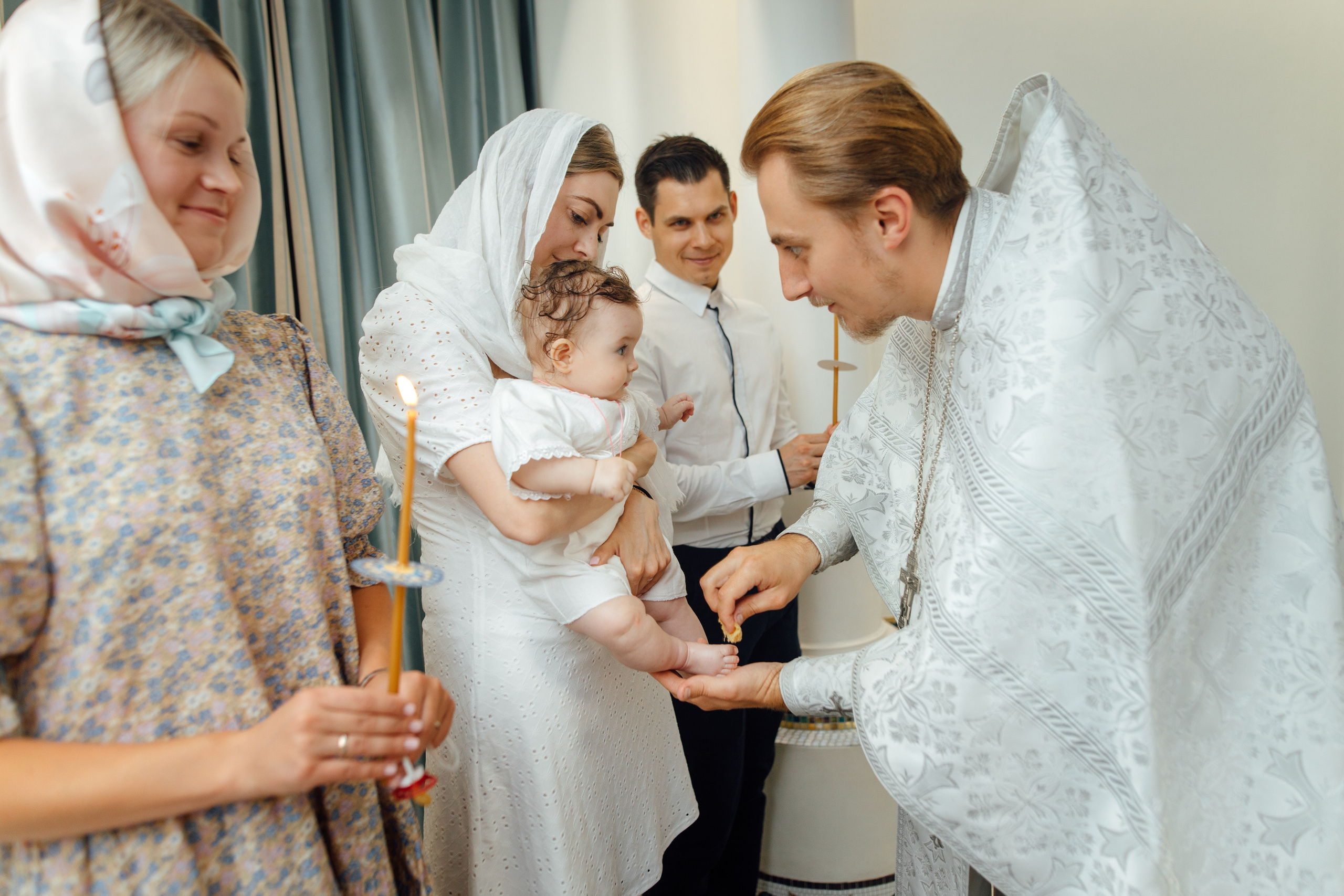 Крещение Аделины, храм Святой Троицы, июль 2024