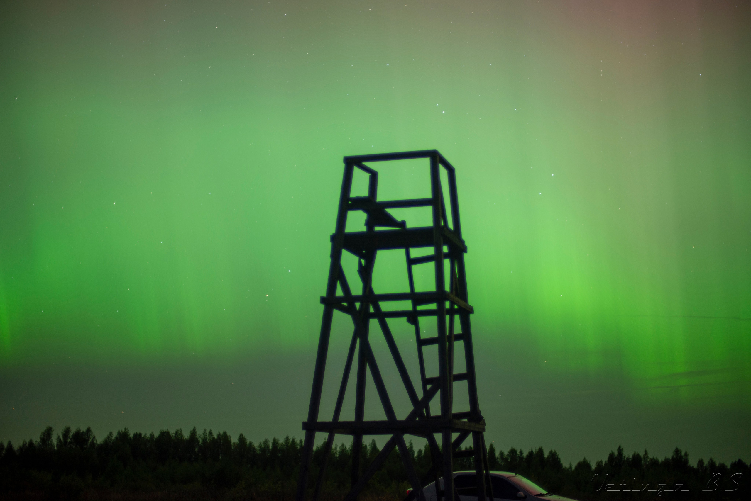 Северное сияние. Фотограф в Ветлуге Сергей Белов (VETLUGA B.S.)