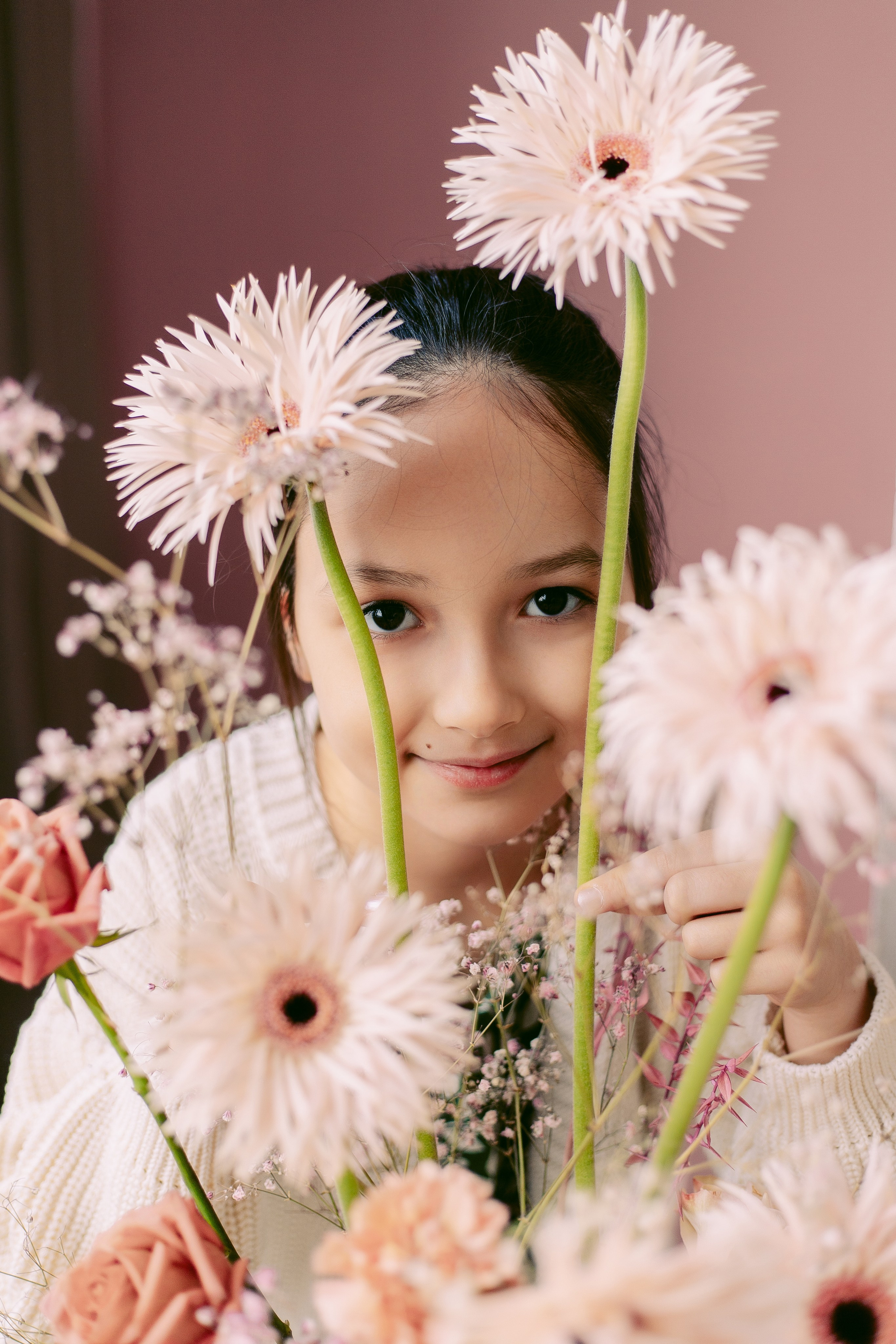 Цветочная фотосессия в фотостудии. Семейная фотосессия. Фотограф в Санкт-Петербурге, Анна Скворцова