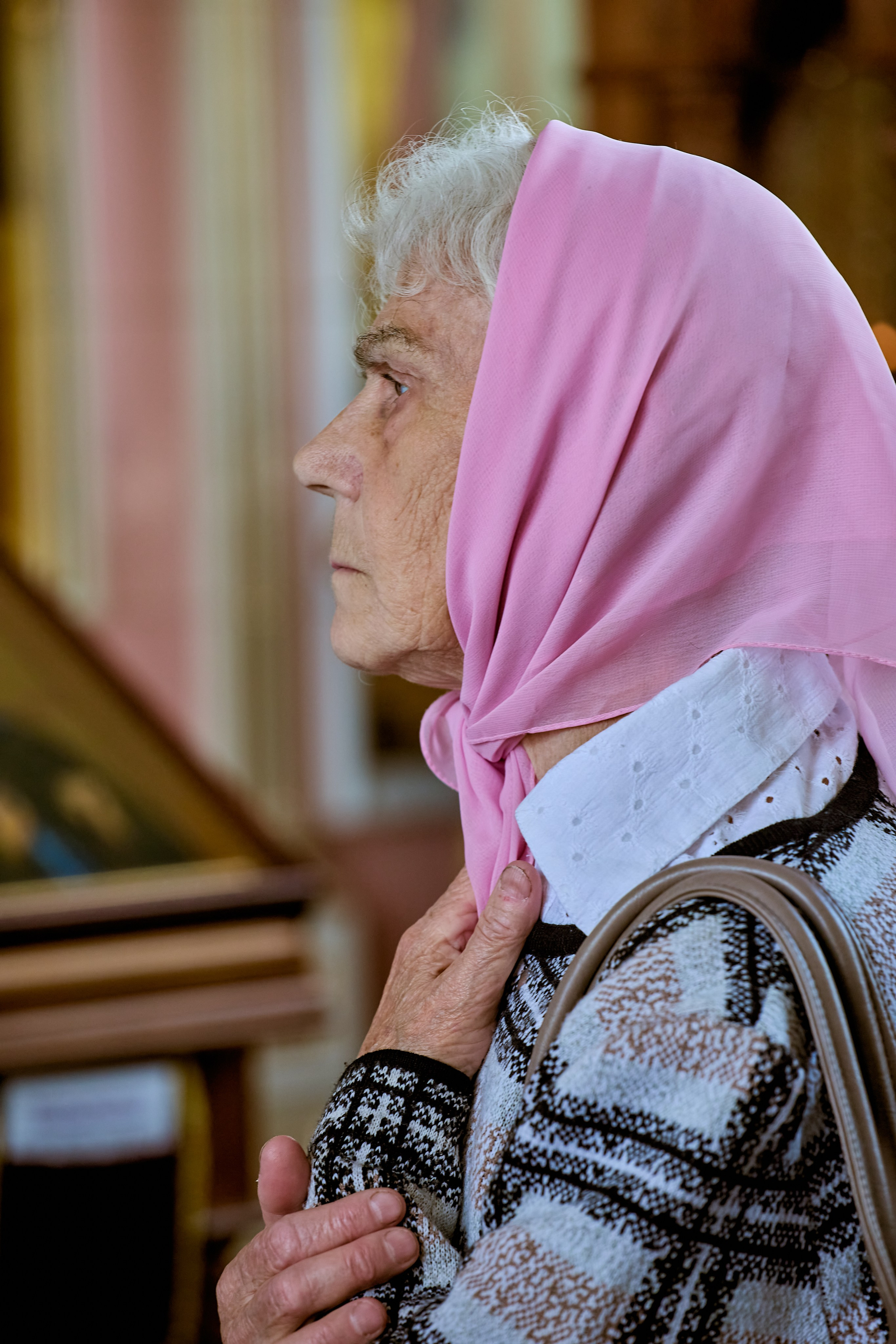 Портрет Женщины в Храме преподобного Серафима Саровского г Дзержинск на празднике Преображения Господа Бога и Спаса нашего Иисуса Христа