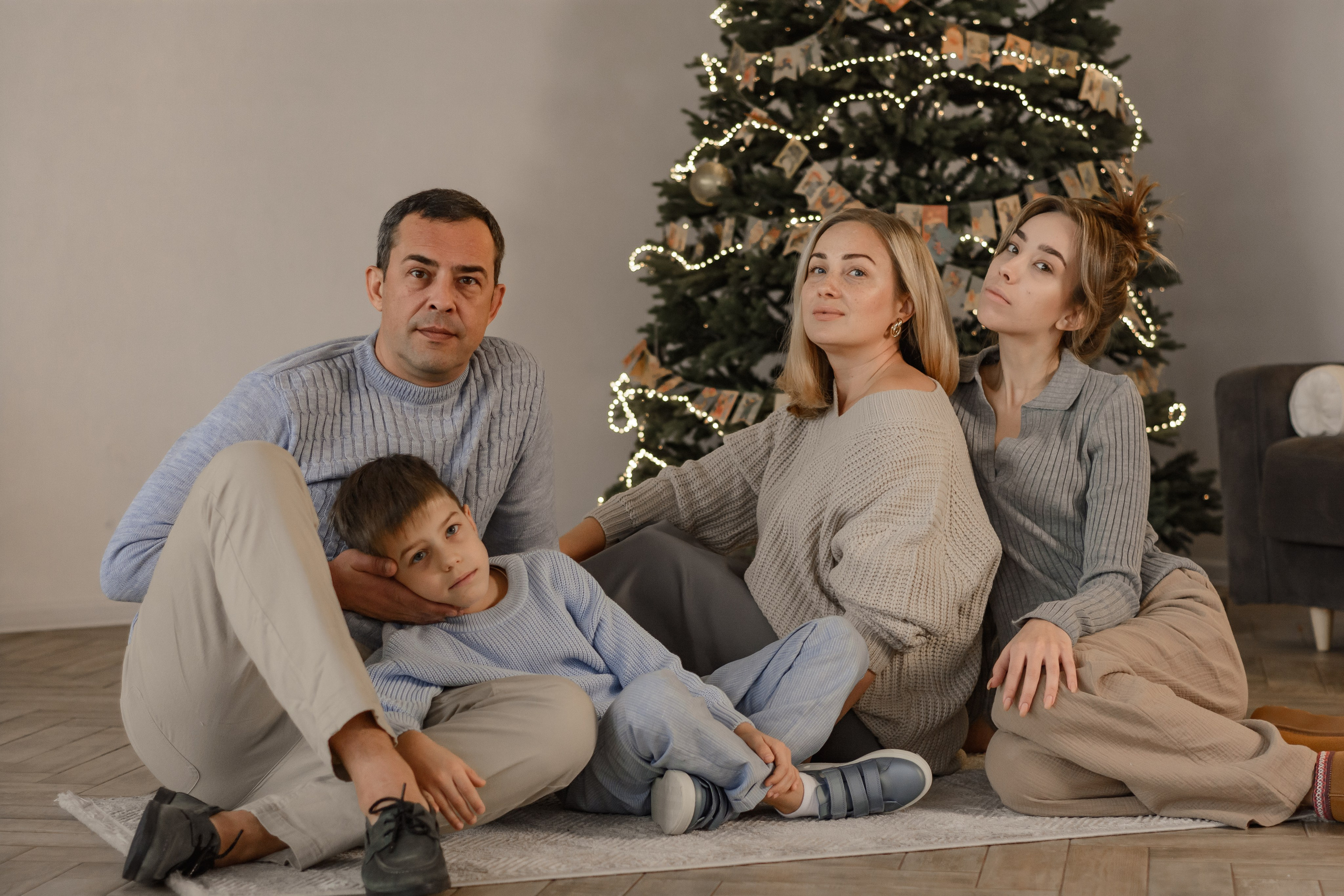 Новогодняя семейная фотосессия Дода. Семейный и детский фотограф Кущ Наташа