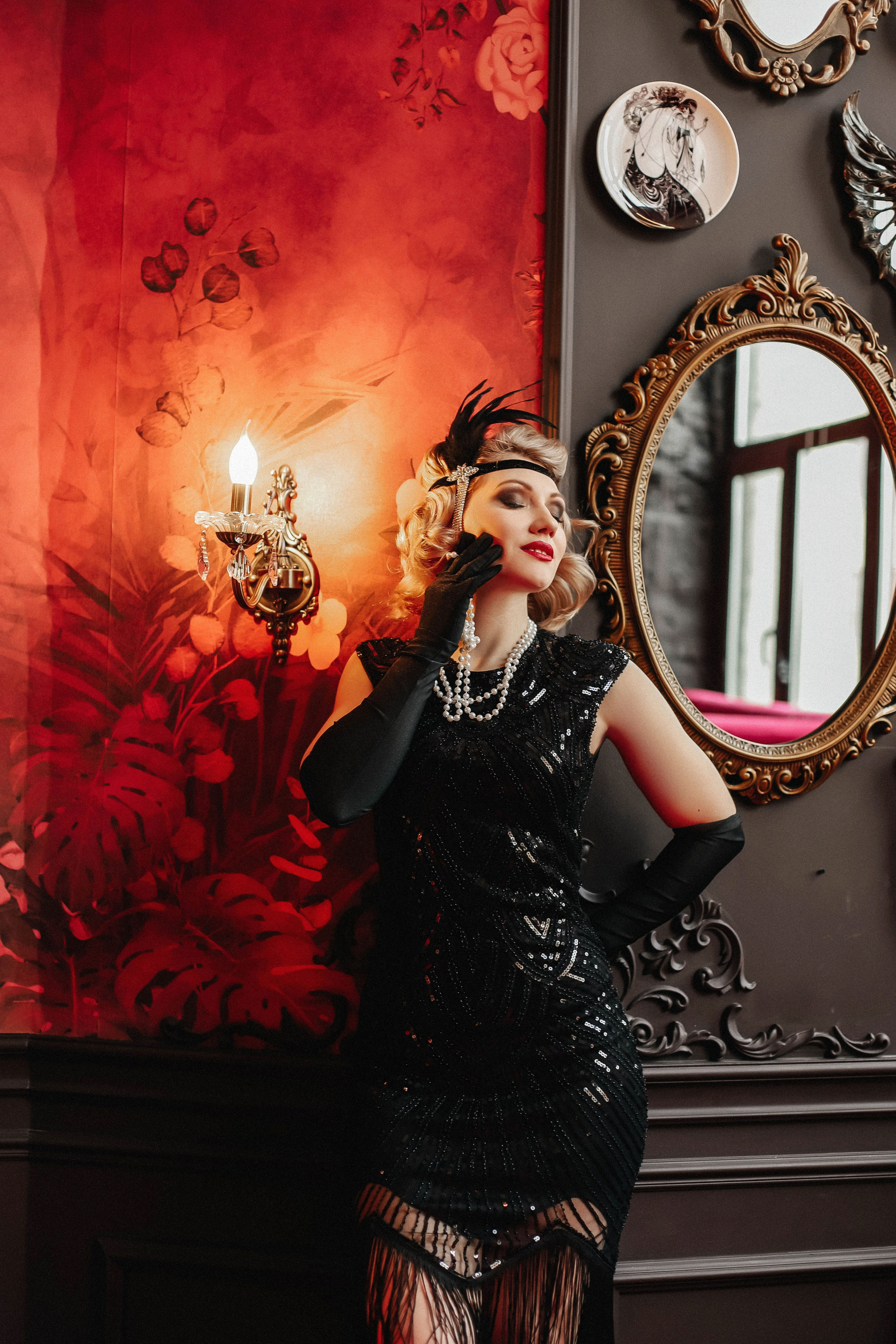 Фотосессия в стиле Гэтсби в студии Москвы. Свадебный и семейный фотограф в Москве