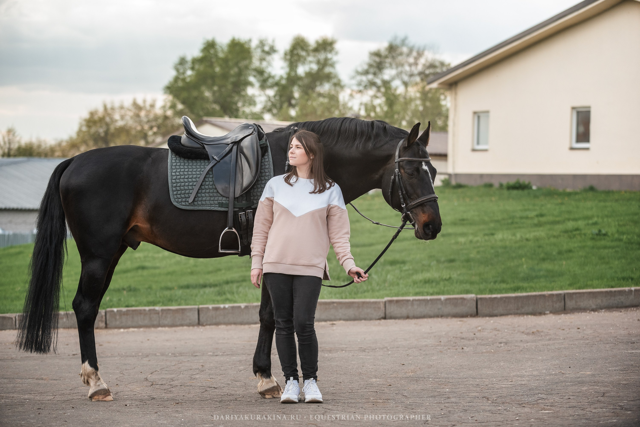 Ира, Боря и Ника с Кливом, HORSIO. Конный фотограф Куракина Дарья • Фотосессии с лошадьми