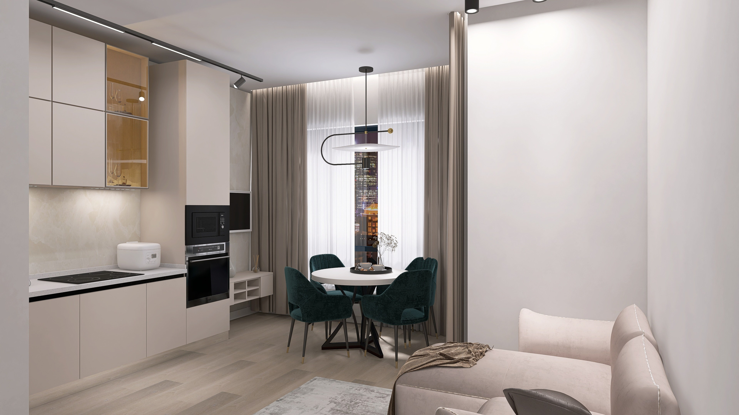 ЖК Притомский. Площадь 55 кв. м. Дизайнер интерьера в Новосибирске_Елена Сергеева