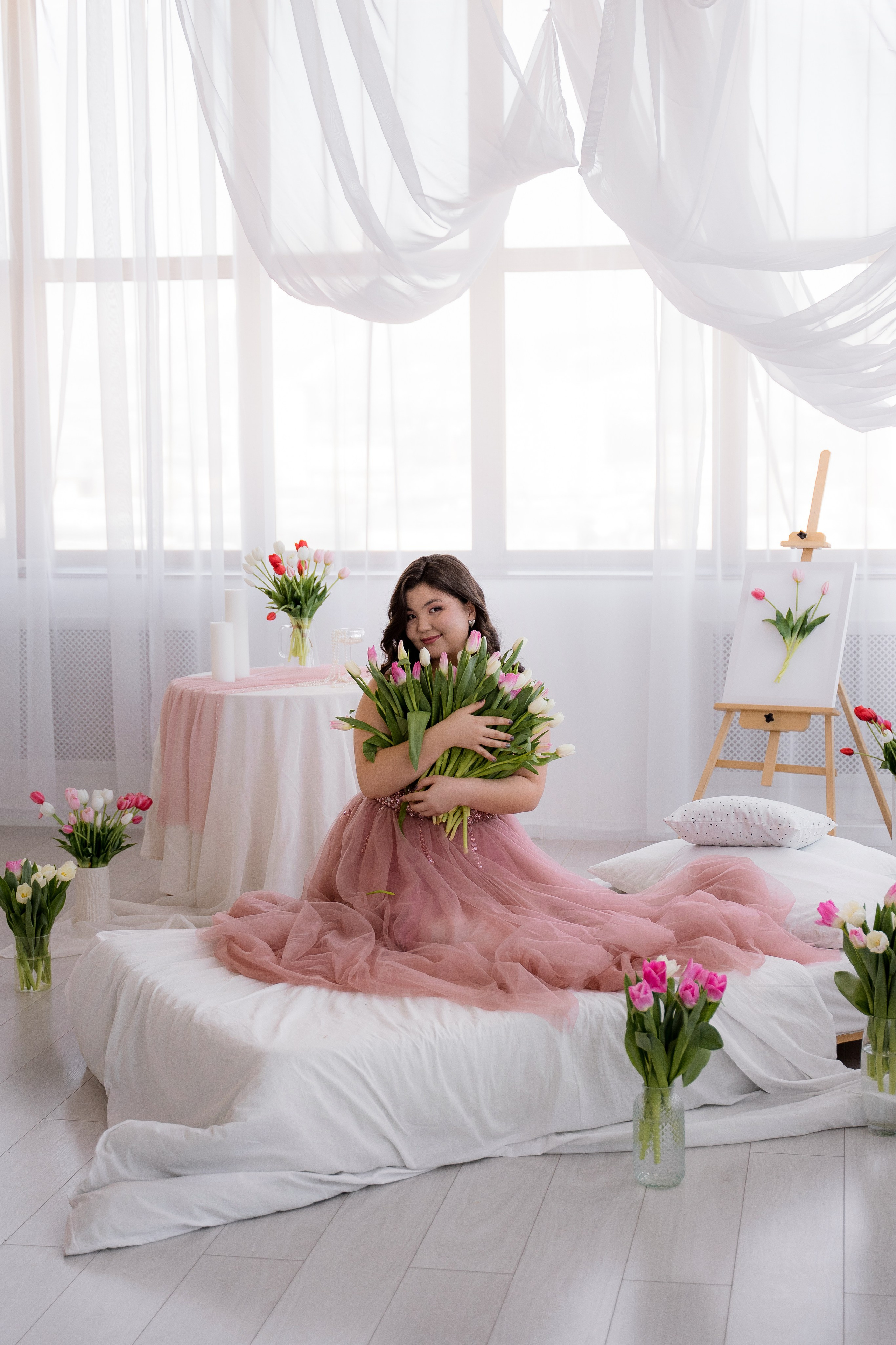 Тюльпановое настроение. Фотостудия Малина в городе Улан-Удэ. Фотограф Ирина Жарникова