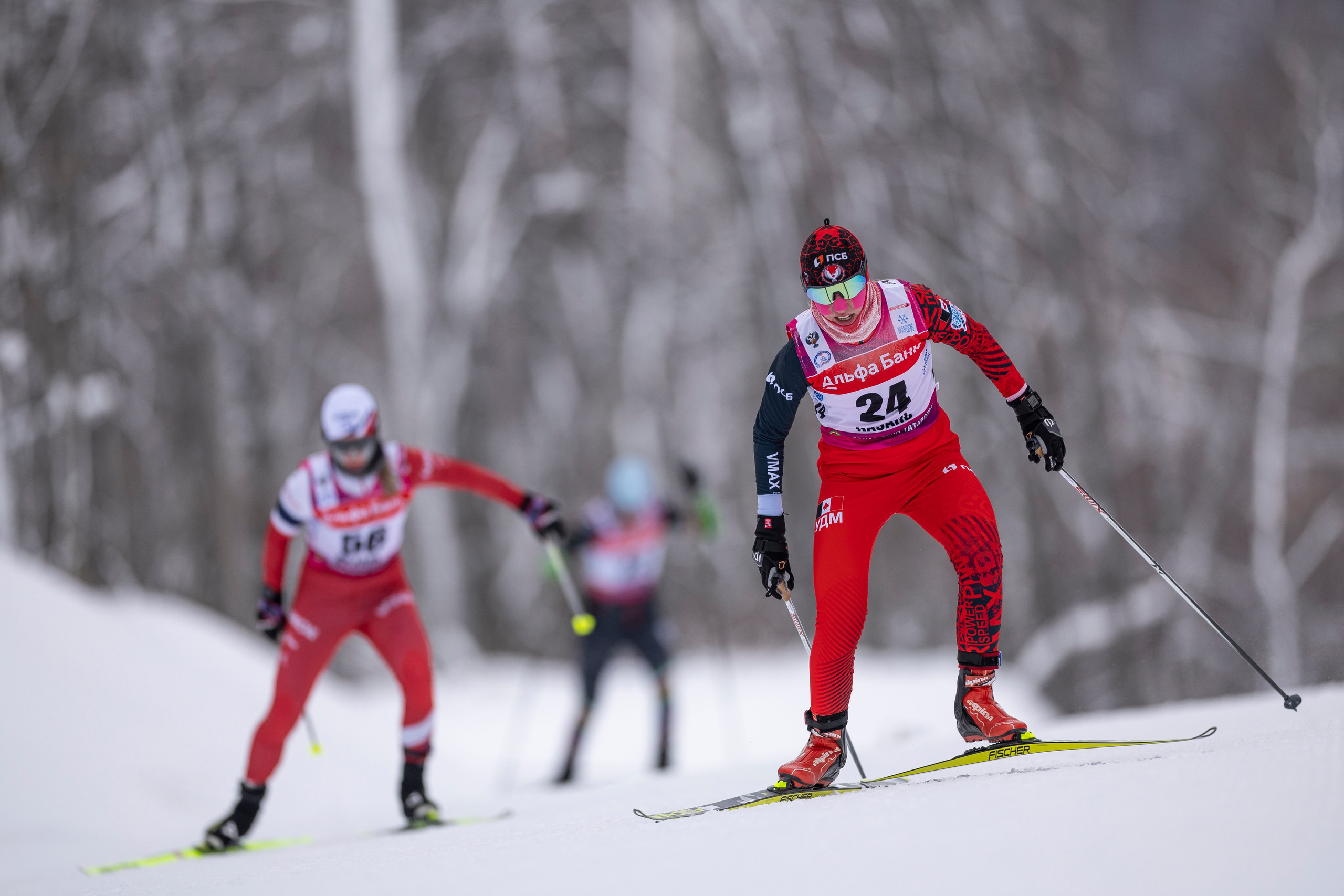 Кубок Росси по лыжным гонкам 2024. Женщины 10 км. Спортивный репортажный фотограф Казань Нафис Сиразетдинов