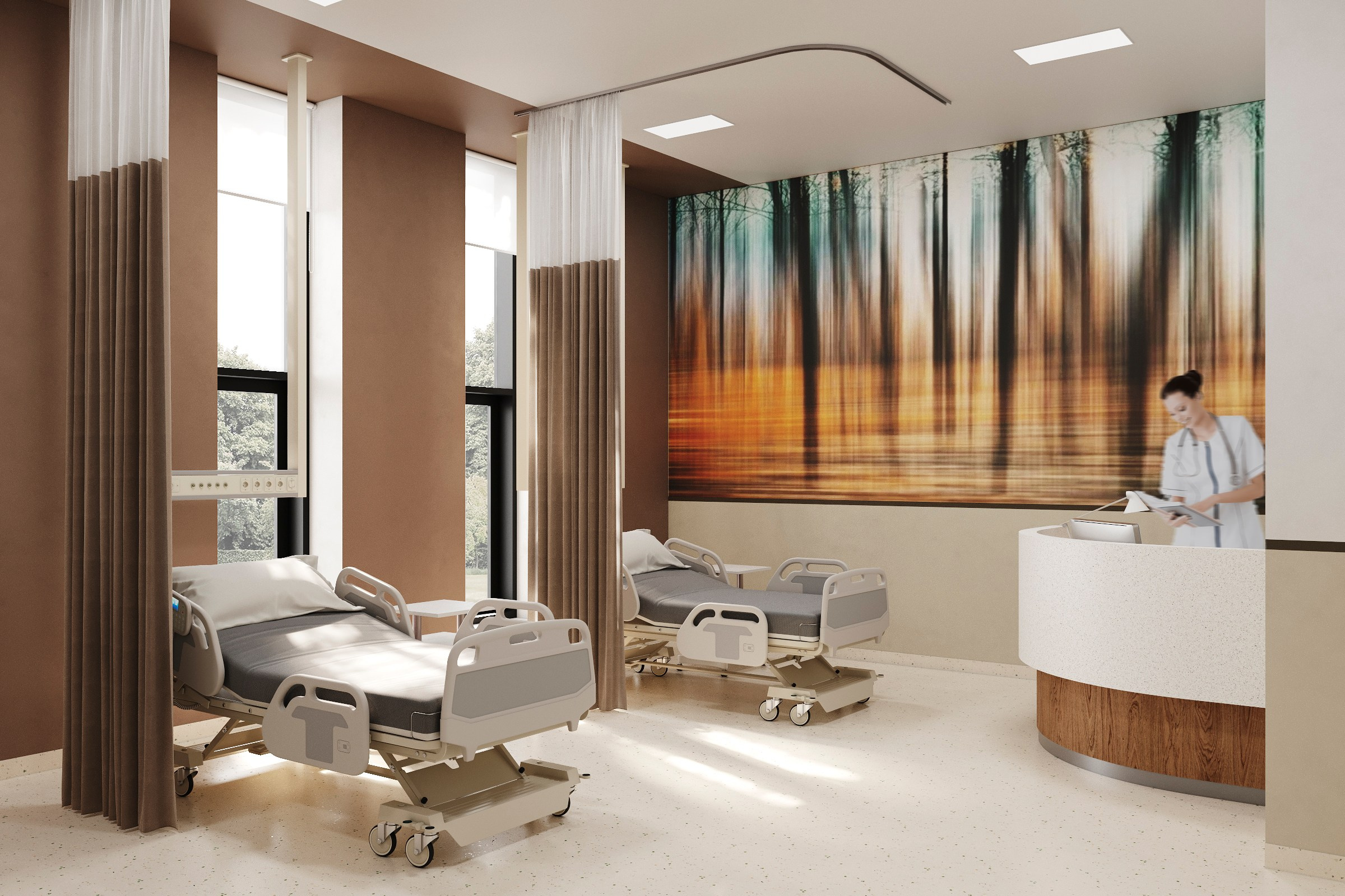 Визуализация больницы в Сколково Москва. Архитектор-дизайнер в Казани