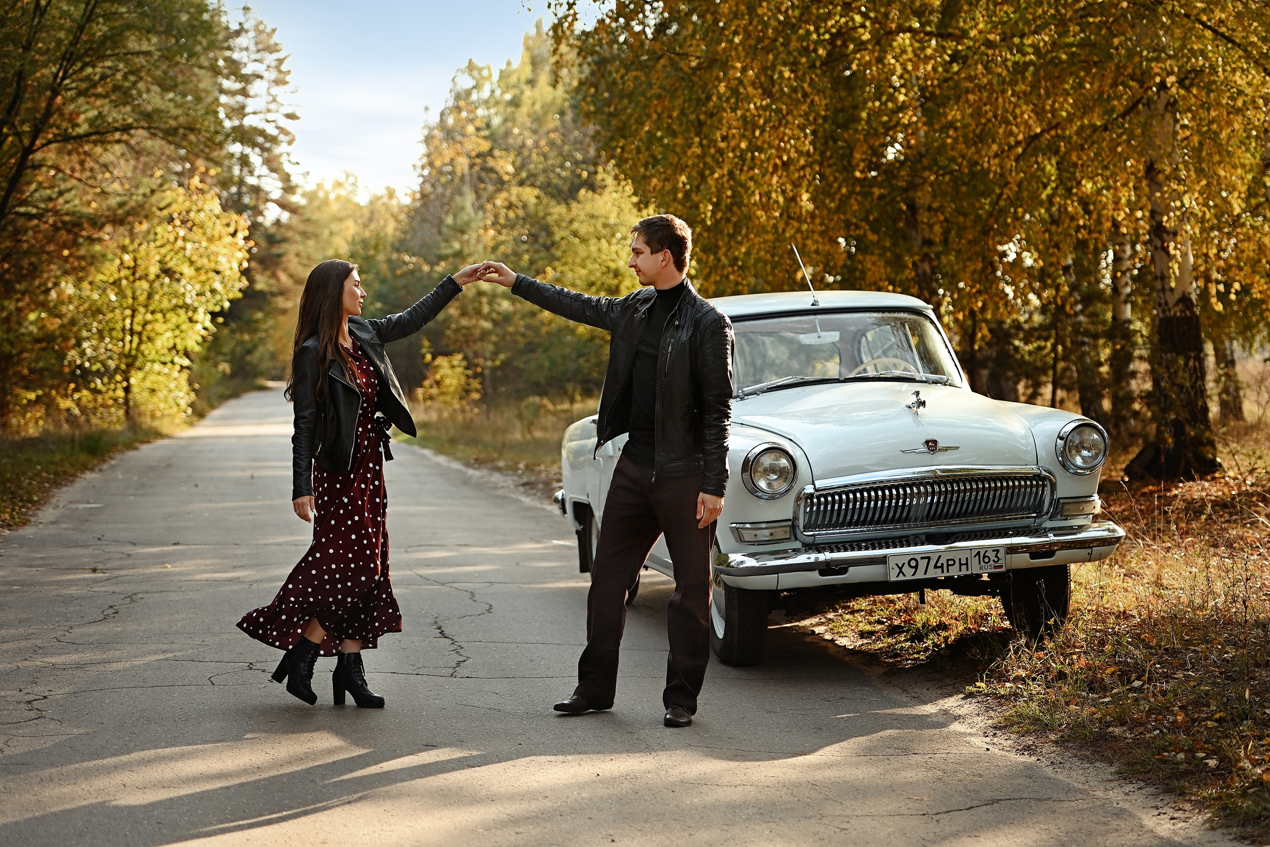 Прогулка на машине. Свадебный и семейный фотограф в Самаре Головань Наталья