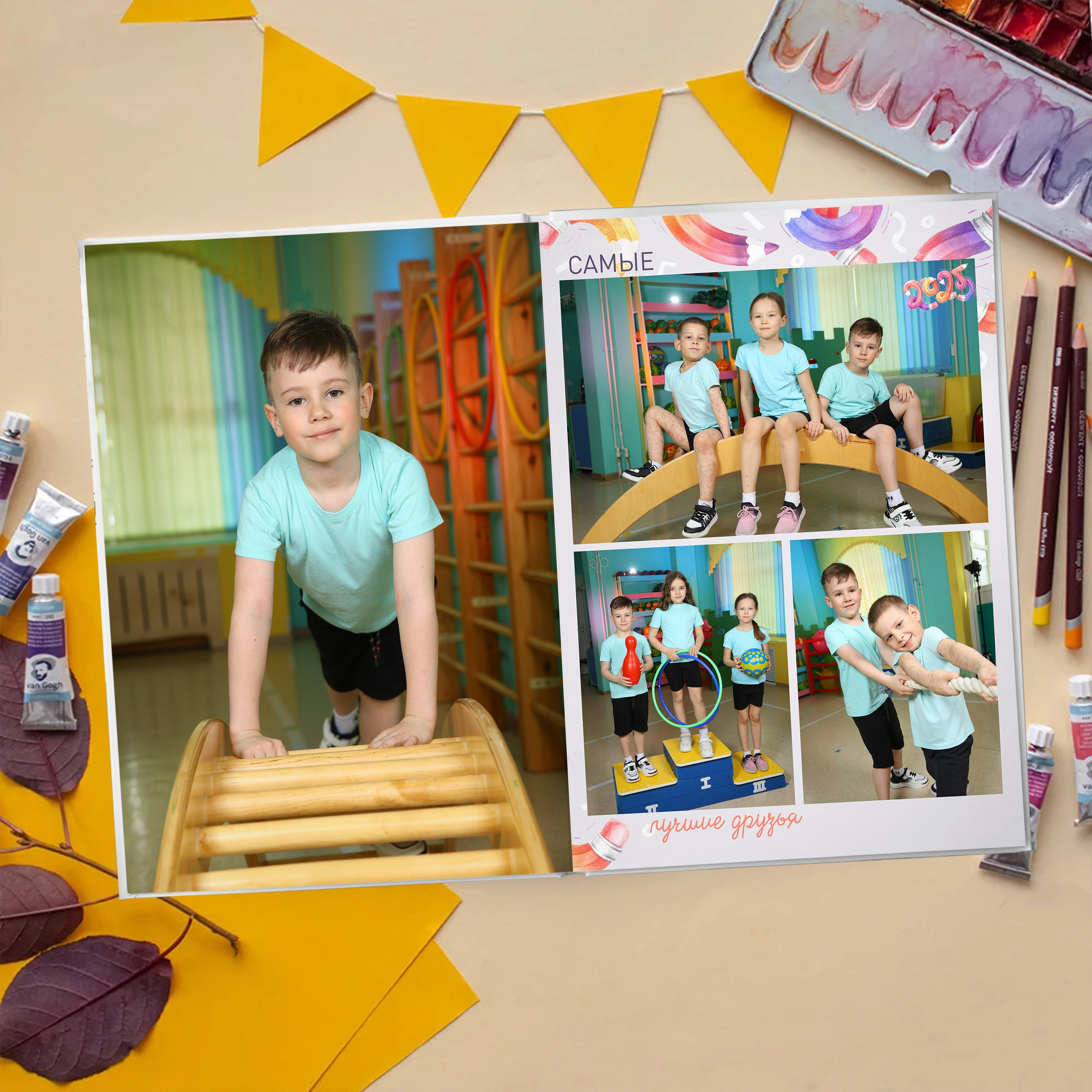 Дизайн "Цветные карандаши" — универсальные выпускные альбомы в Красноярске от AlbomKras 🖍️📚. AlbomKras -выпускные альбомы Красноярска с авторским дизайном и качественной фотосъемкой! ⭐⭐⭐⭐⭐ 5.0