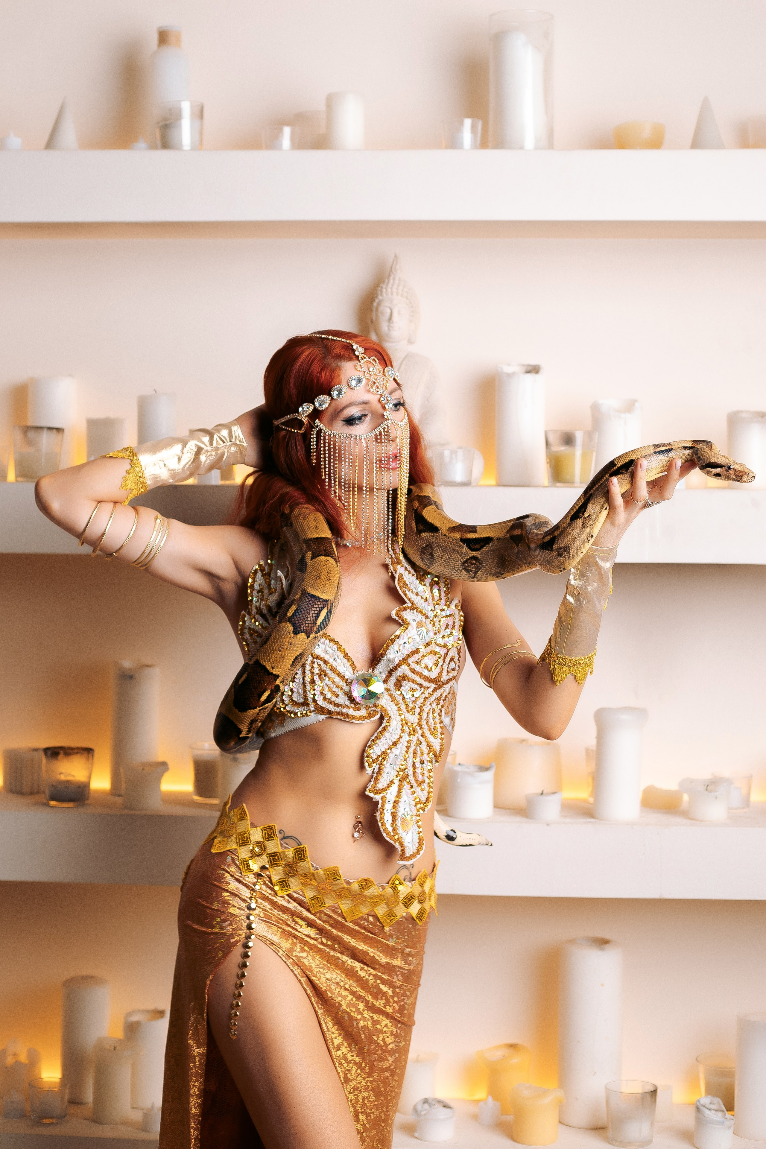 Фотосессия с змеей в восточном стиле в фотостудии. Фотограф в Санкт-Петербурге, Анна Скворцова