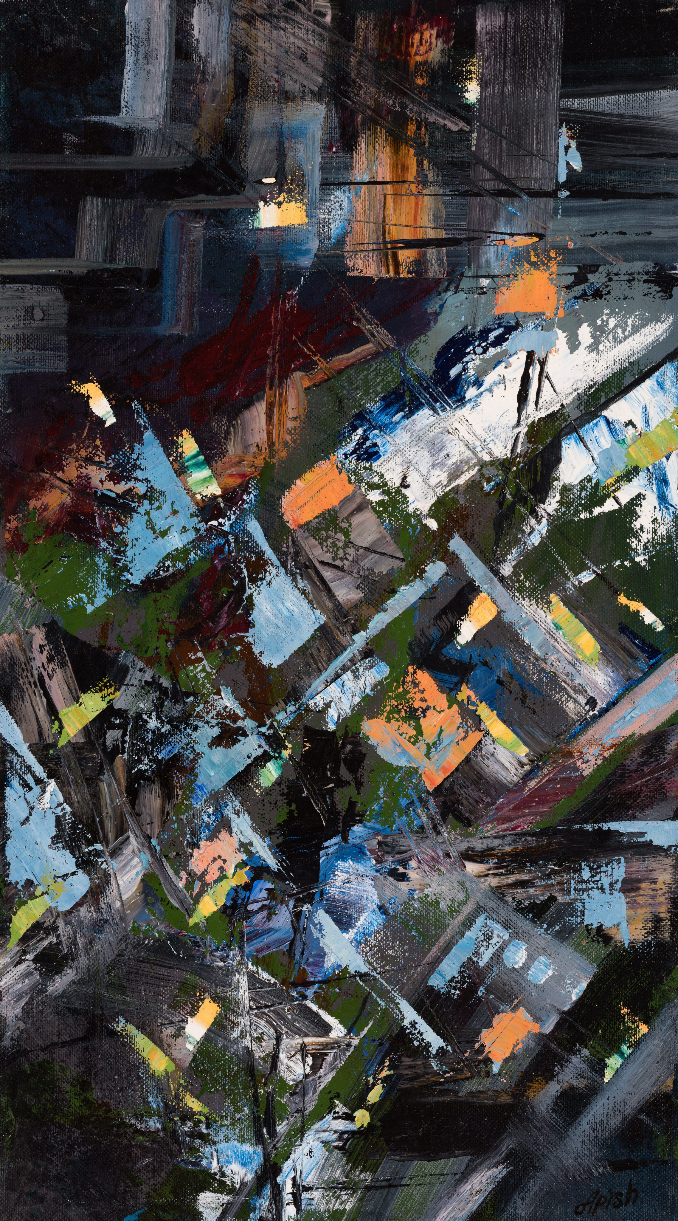 «Городская фауна» - художник Алексей Апиш (холст, масло, 45x25 см, 2023)