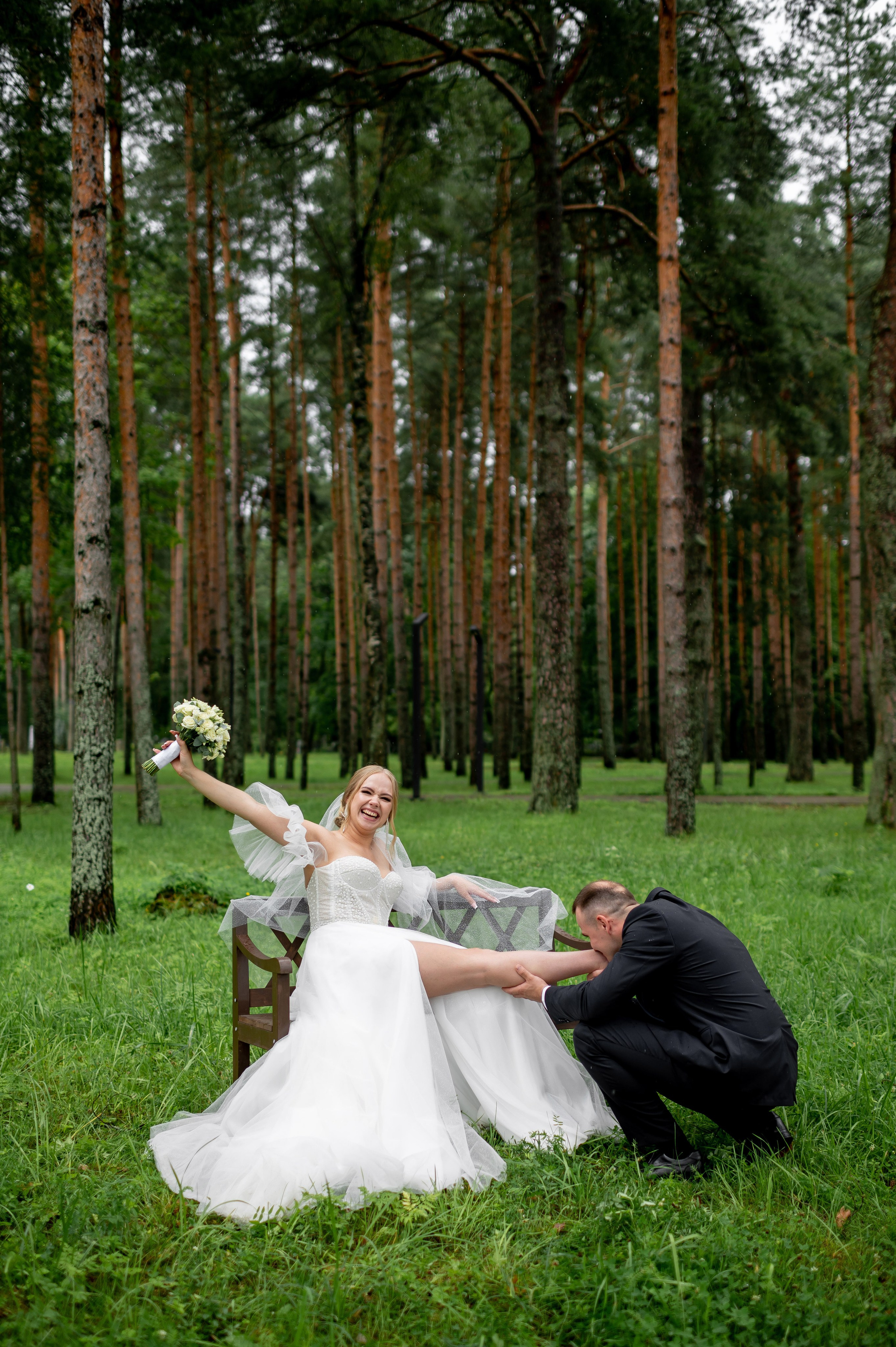 Ксения и Владислав (фотосессия в ЗАГСе и парке города Кингисеппа). Портретный, семейный и свадебный фотограф в Санкт-Петербурге и в Пушкине Ширяев Денис