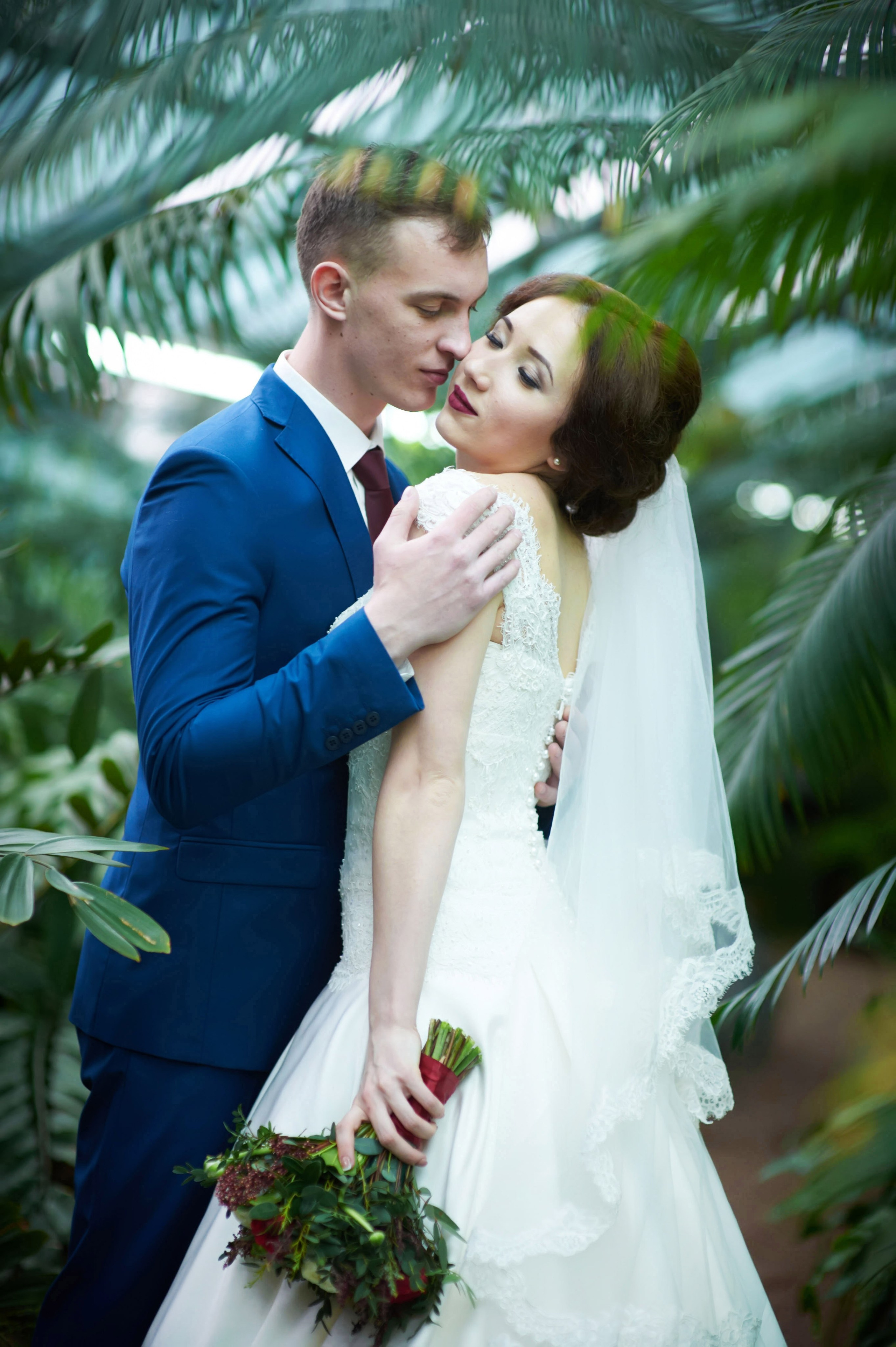Индира и Дмитрий (свадебная фотосессия в Ботаническом саду и в фотостудии). Портретный, семейный и свадебный фотограф в Санкт-Петербурге и в Пушкине Ширяев Денис