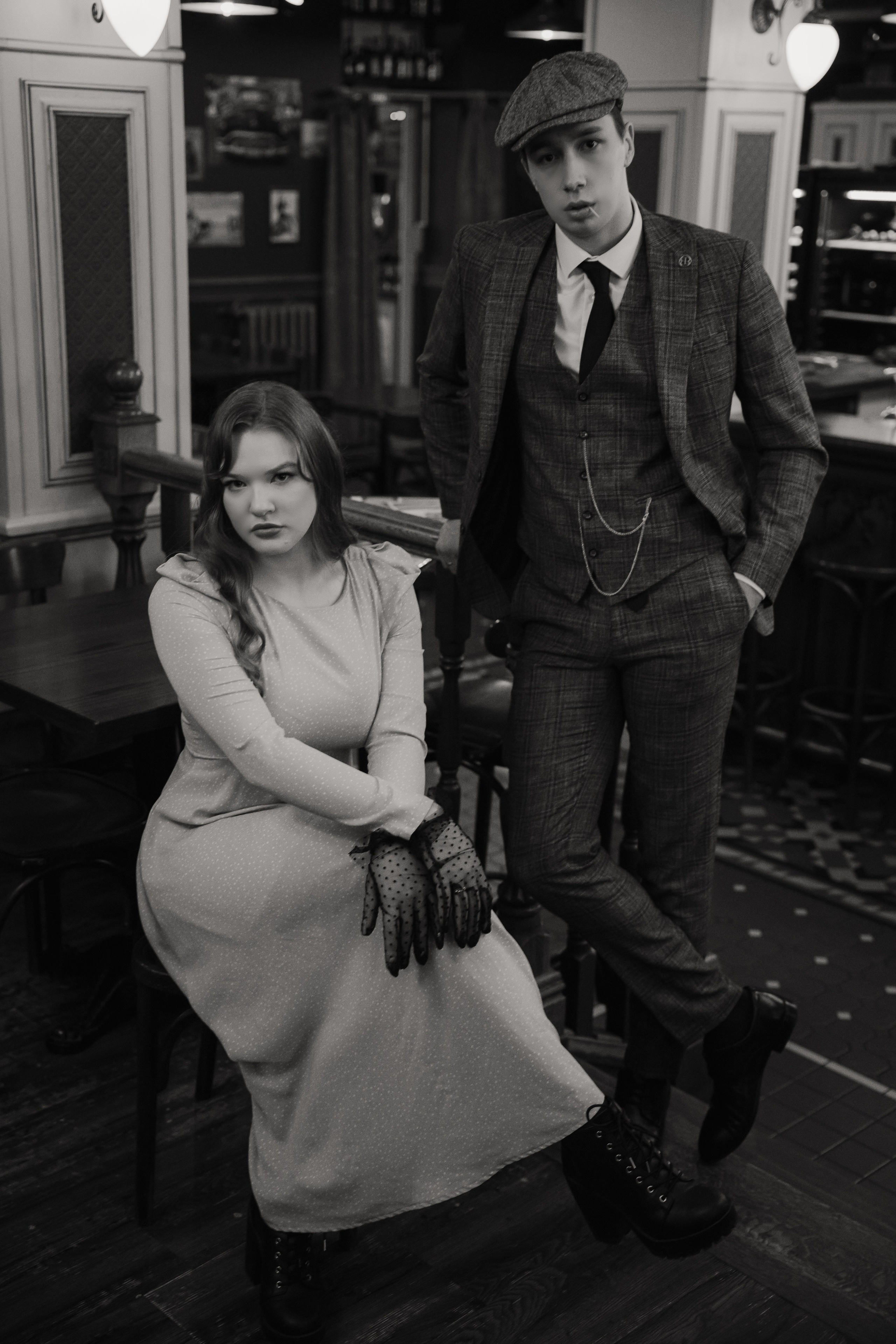 Фотосессия пары в стиле «Острые козырьки». Свадебный и семейный фотограф в Самаре и Тольятти | Елена Топанцева