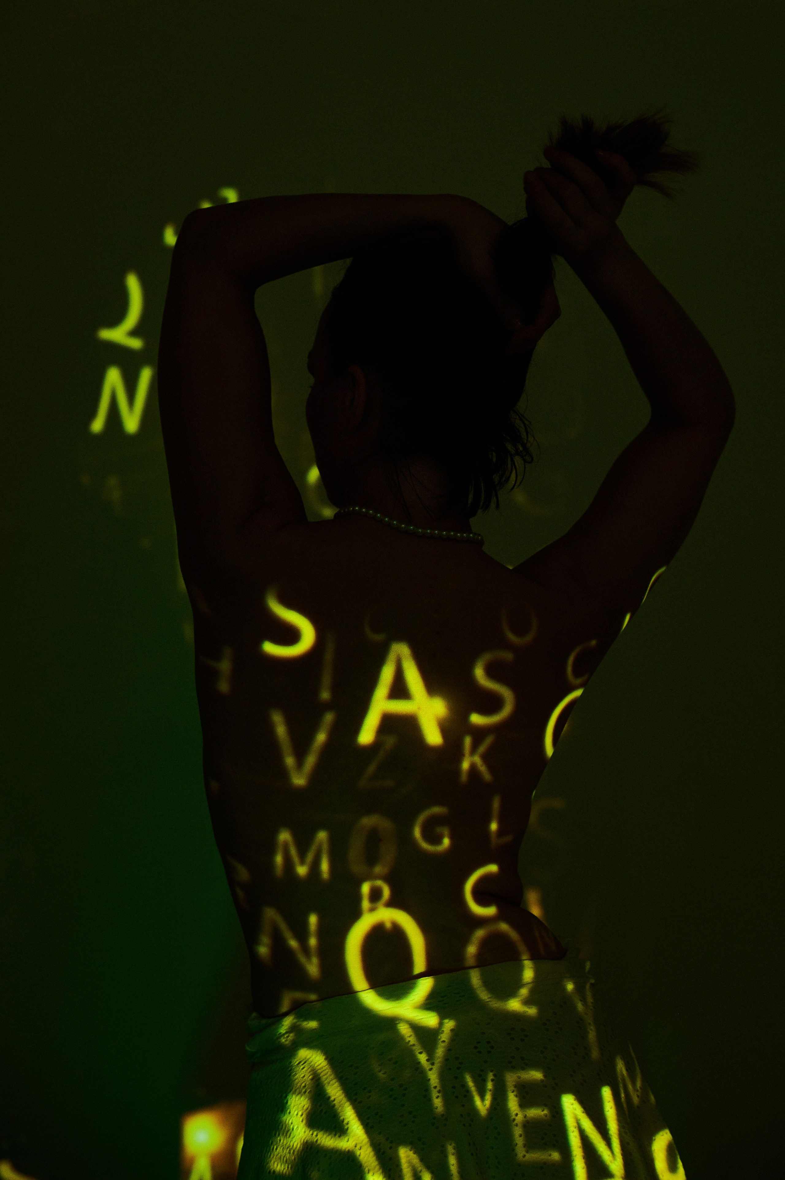 Фотосессия Ксении с проектором