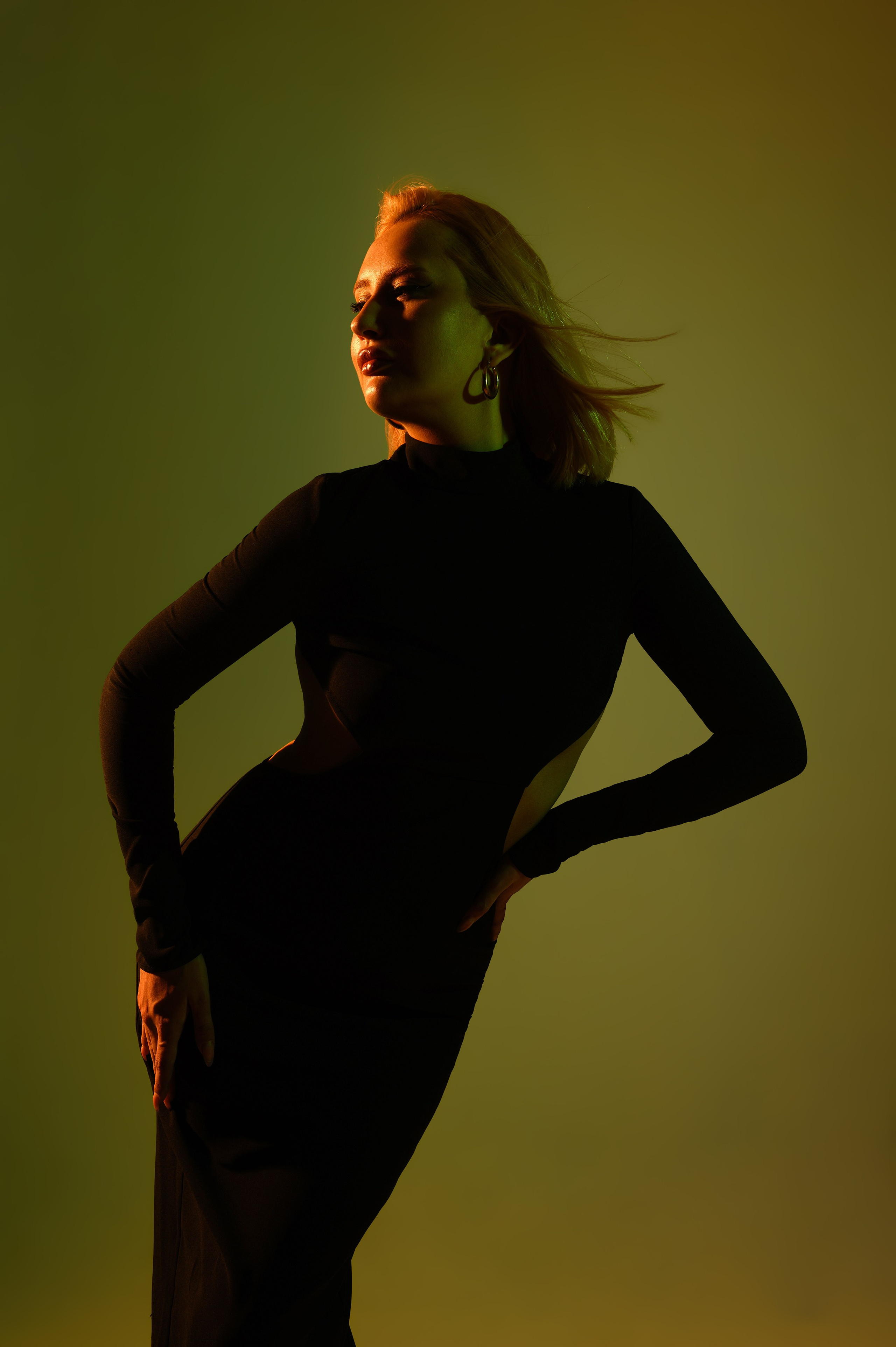 Фотосессия с цветным светом. Анна Боровикова, фотограф Пушкино