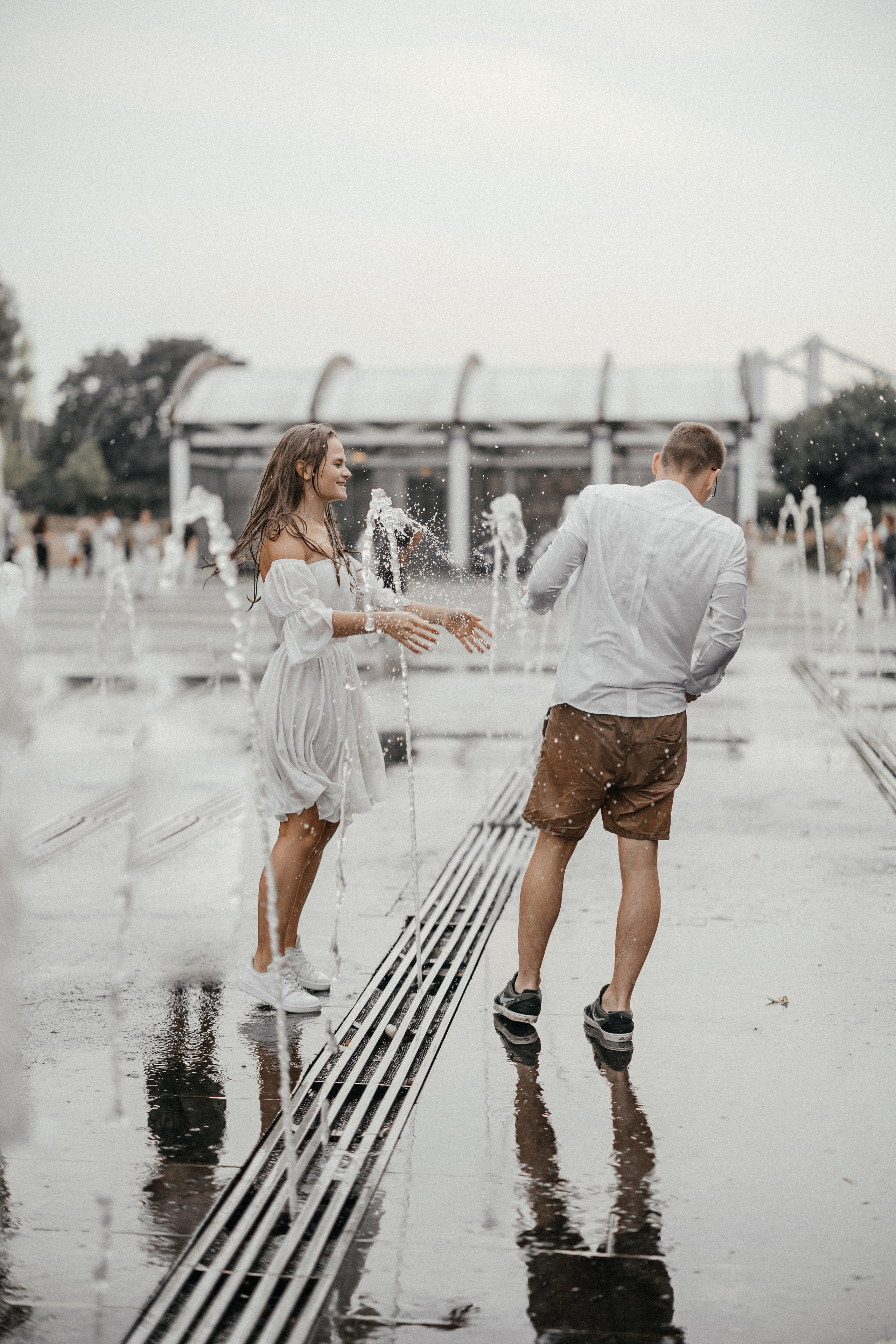 Лав стори в фонтане ♥. Свадебный фотограф в Москве