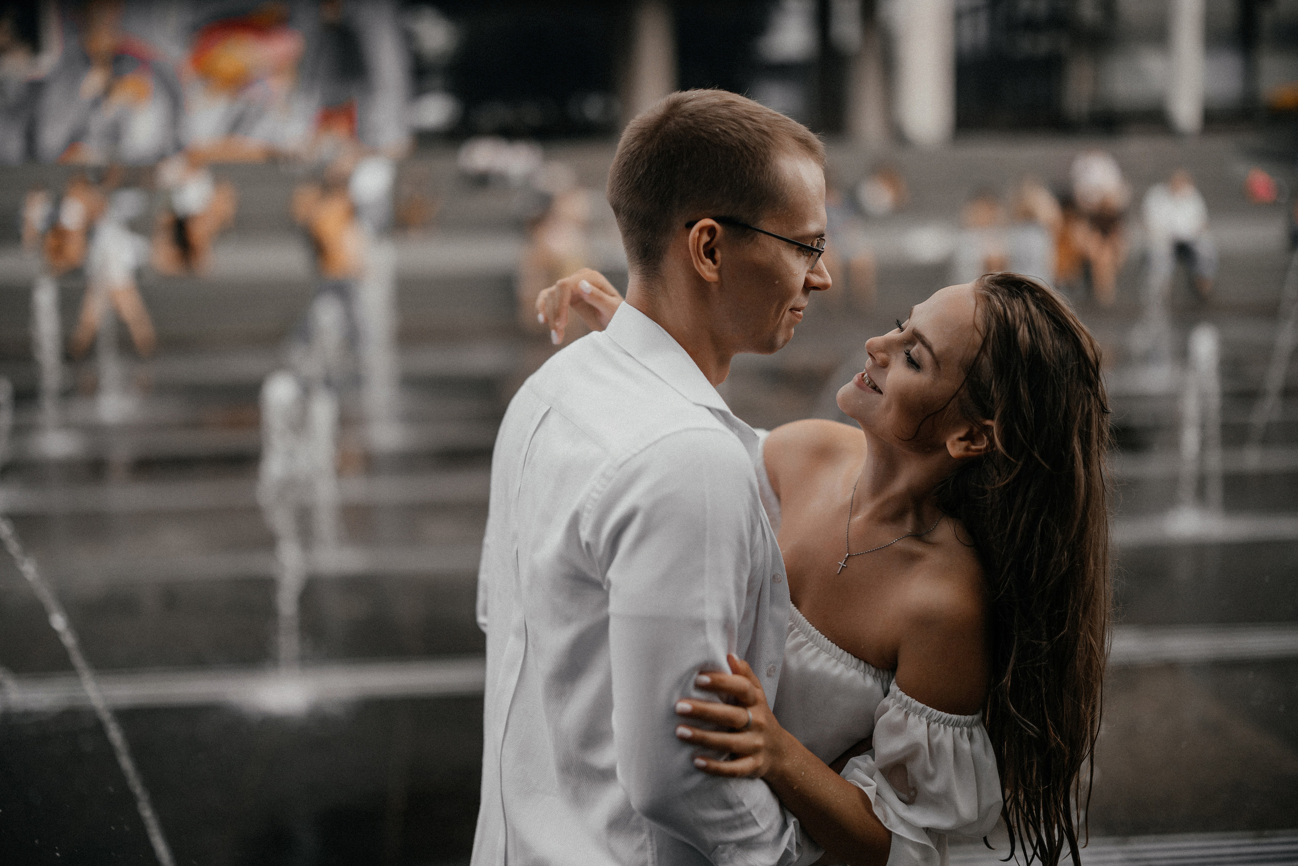 Лав стори в фонтане ♥. Свадебный фотограф в Москве