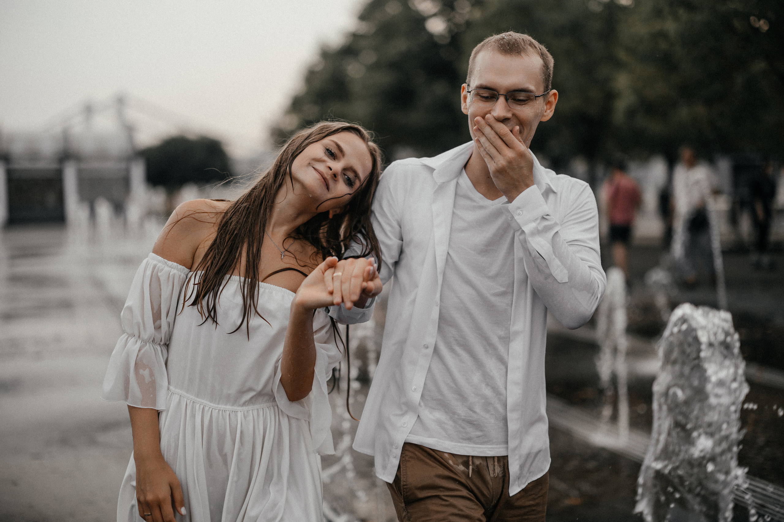 Лав стори в фонтане ♥. Свадебный фотограф в Москве