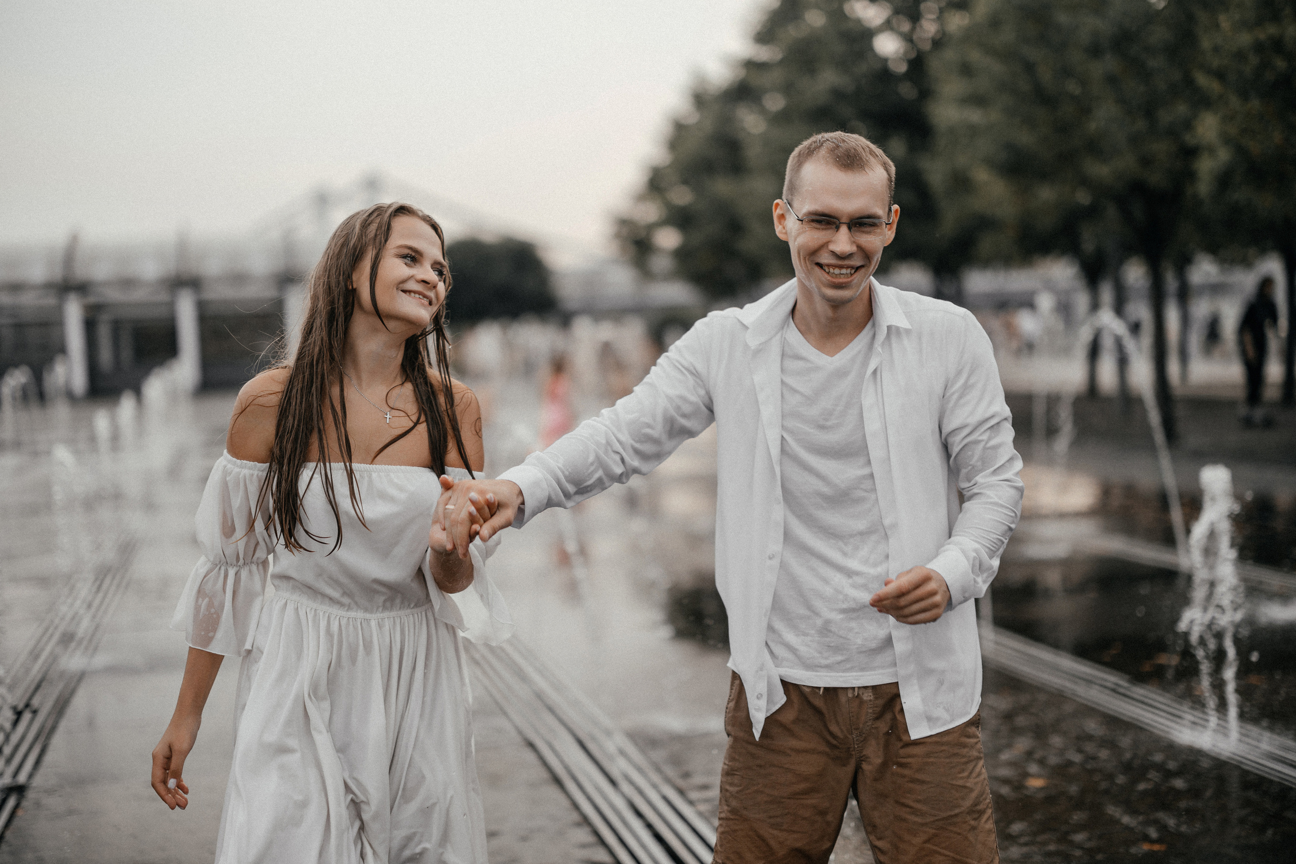 Лав стори в фонтане ♥. Свадебный фотограф в Москве