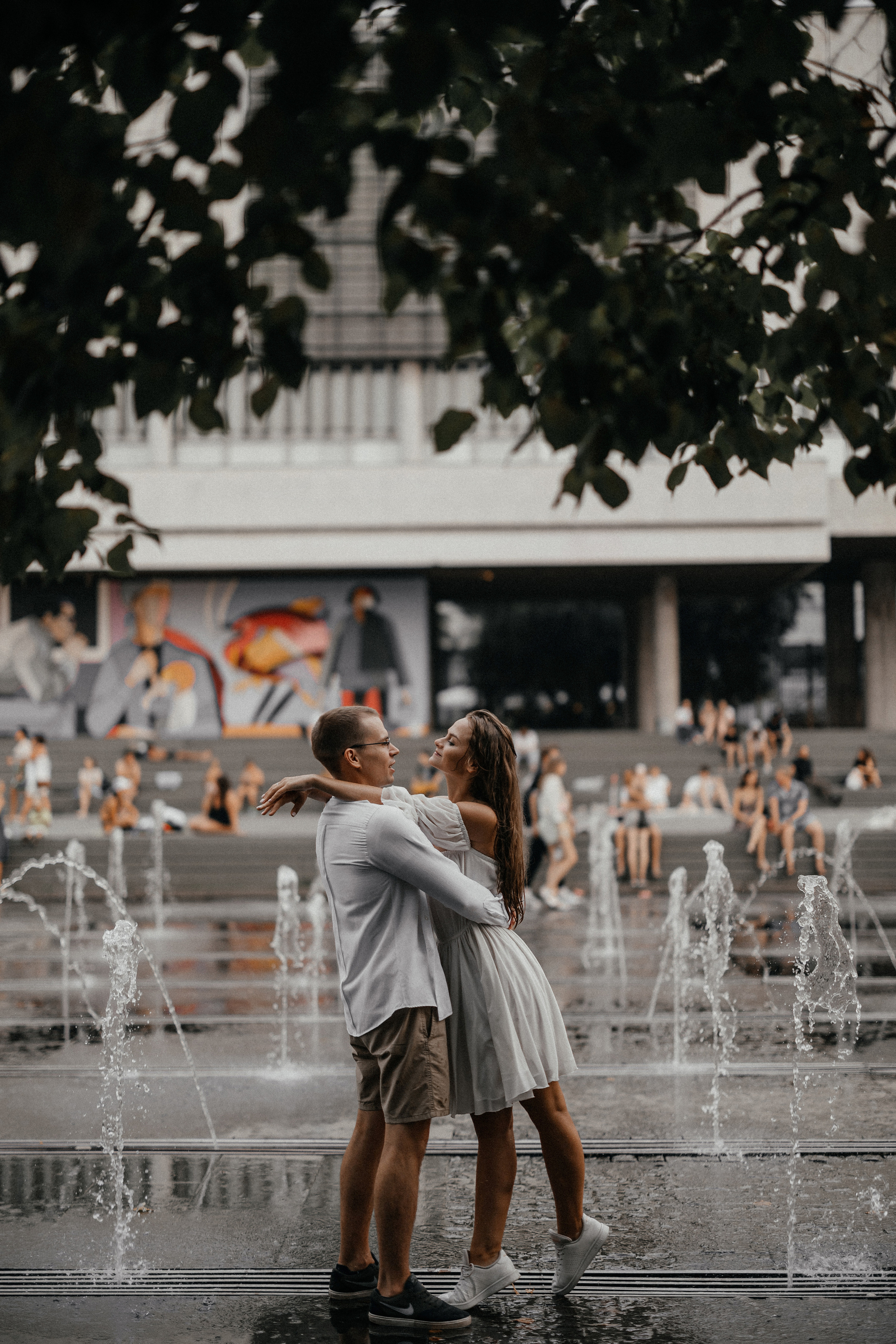 Лав стори в фонтане ♥. Свадебный фотограф в Москве