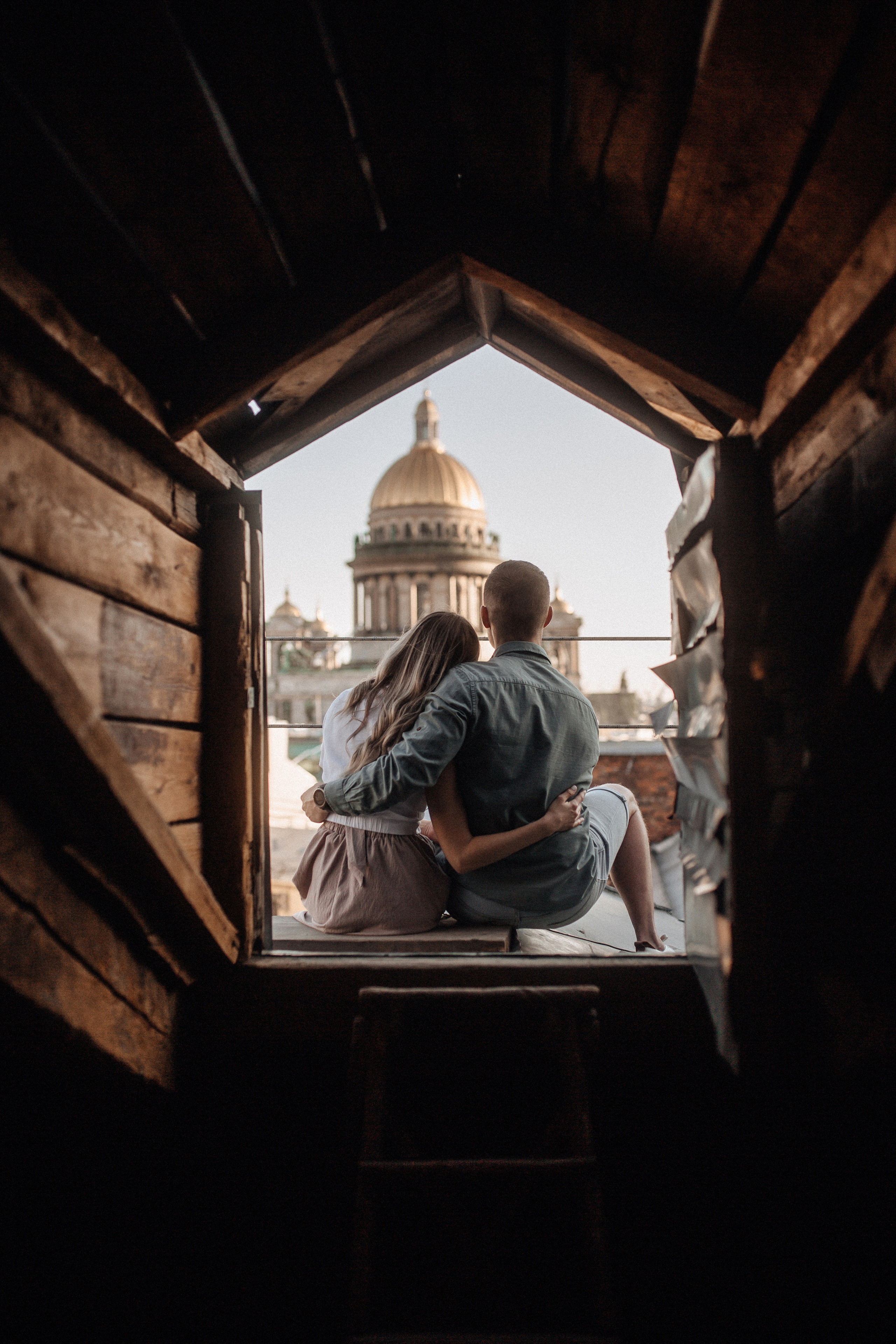 Свидание на крыше. Фотограф в Санкт Петербурге Лара Великова