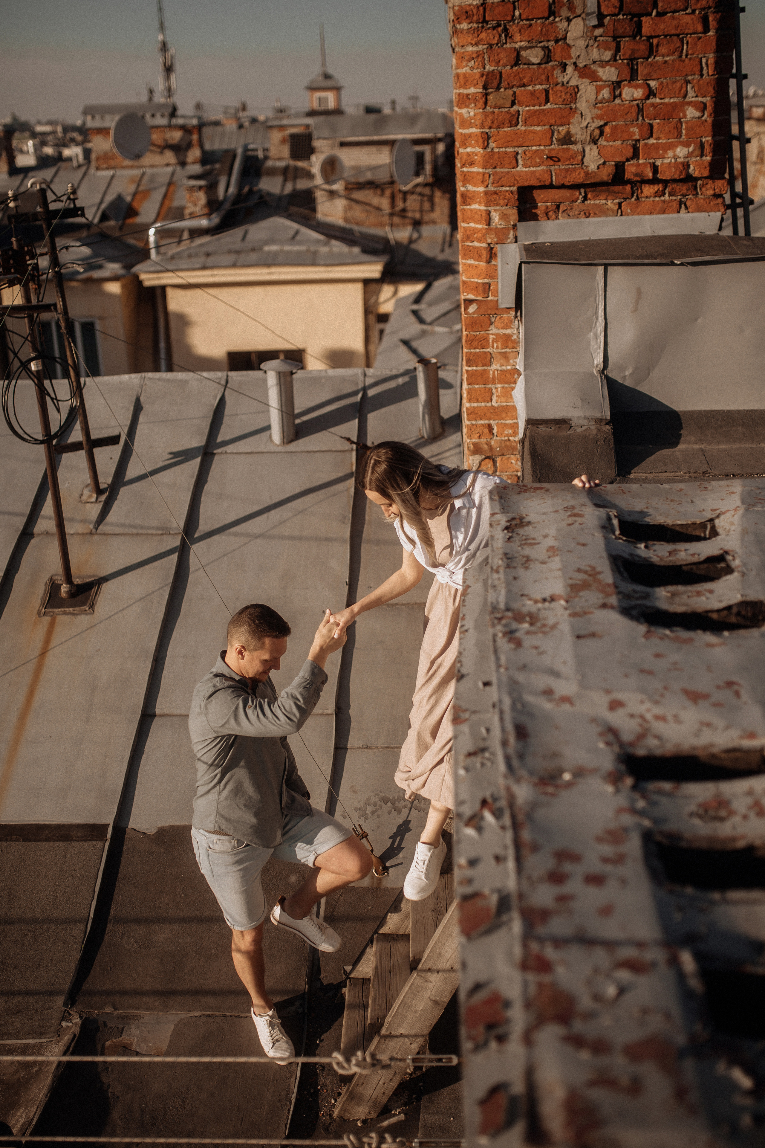 Свидание на крыше. Фотограф в Санкт Петербурге Лара Великова
